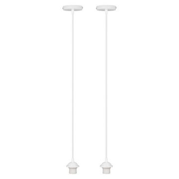 kwmobile Lampenfassung 2er Set E27 Lampenfassung mit Deckenbefestigung und Kabel in Weiß, (2-St)