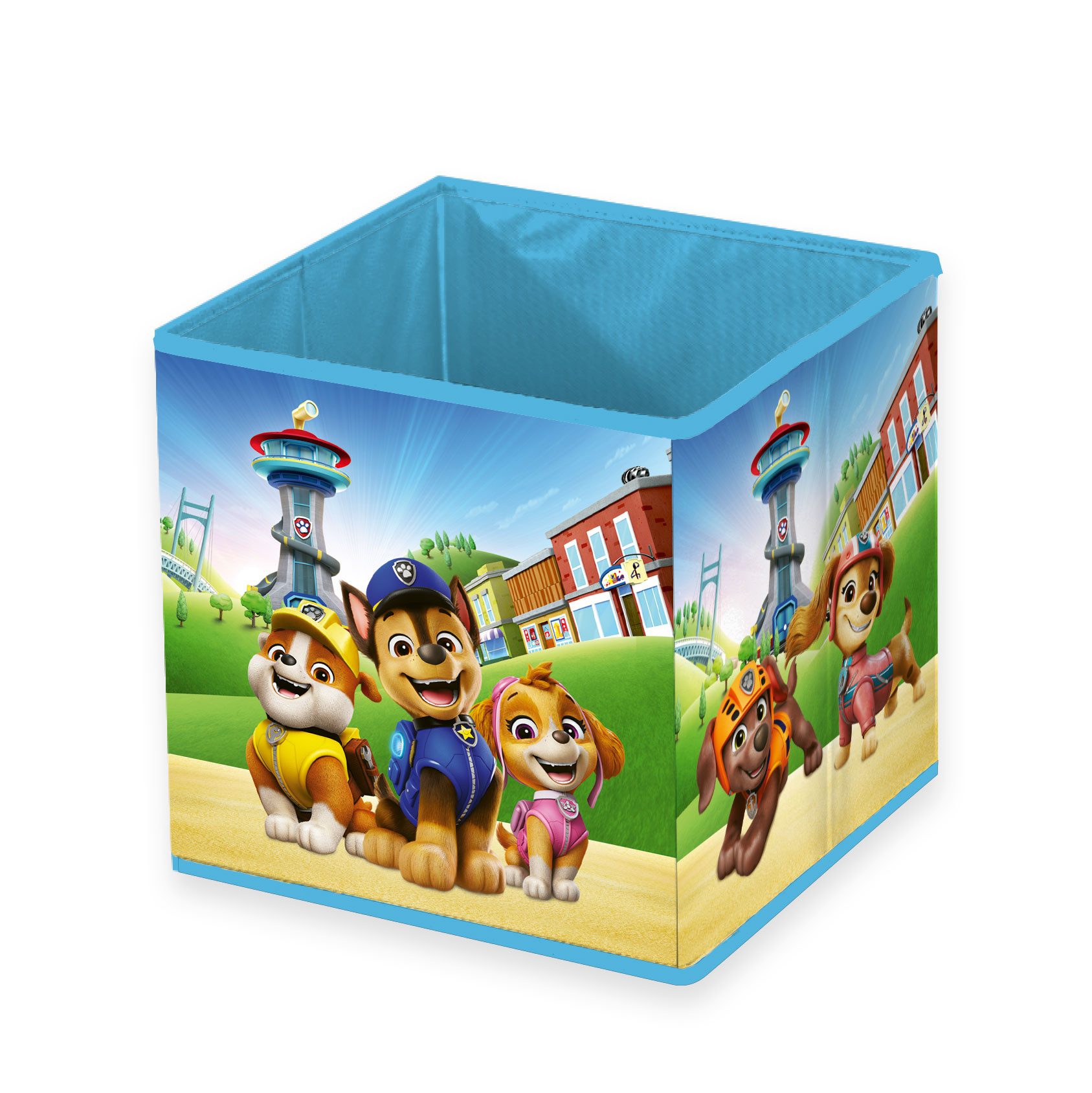 Stoffschmiede Aufbewahrungsbox - Paw Patrol ‘Team Abenteuerbay’ – 30x30x30 cm, faltbar