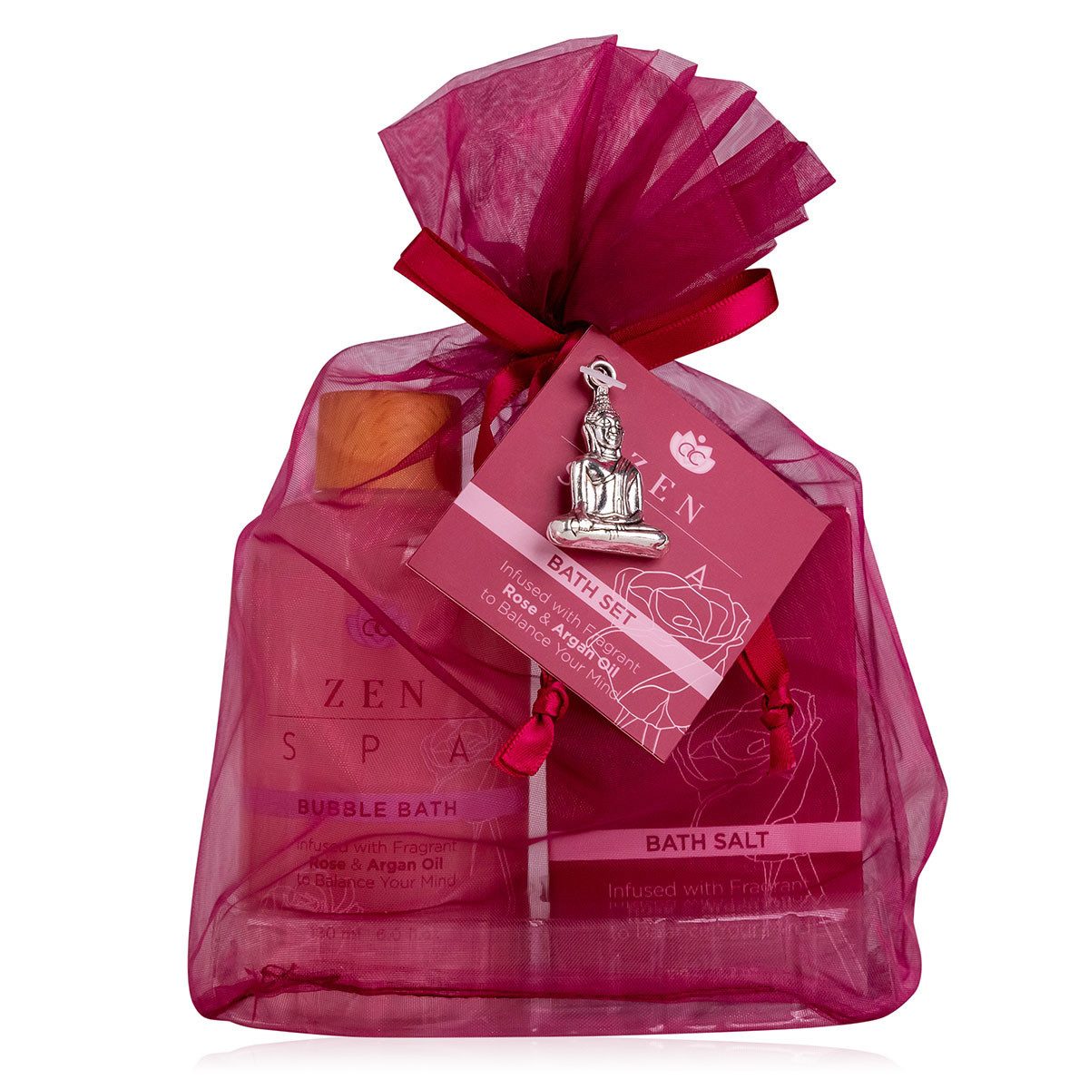 ACCENTRA Hautreinigungs-Set ZEN SPA Wellness-Set 300 ml, 2-tlg., mit Rosen- & Arganöl, 2-teilig im Geschenkbeutel