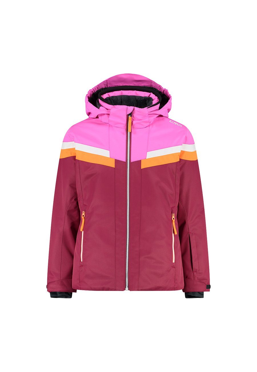 CAMPAGNOLO Hood Color-Block mit CMP Zip CMP Skijacke Mädchen im Skijacke pink 3