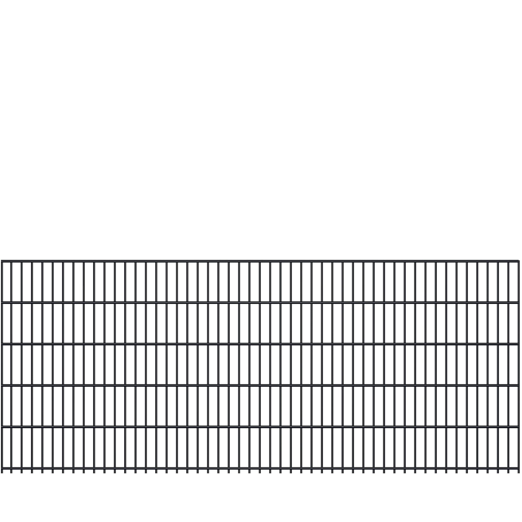 Fischer und Adamek Gartenzaun Doppelstabmattenzaun Element, (Höhe: 1030 mm, Farbe: Anthrazitgrau), Einzelmatte