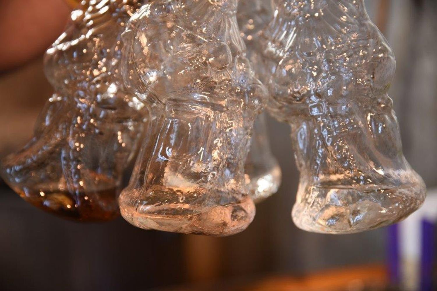 Haberland Glasschmuck Lauscha Christbaumschmuck Große Katze bernstein matt 12 cm Lauschaer Glas