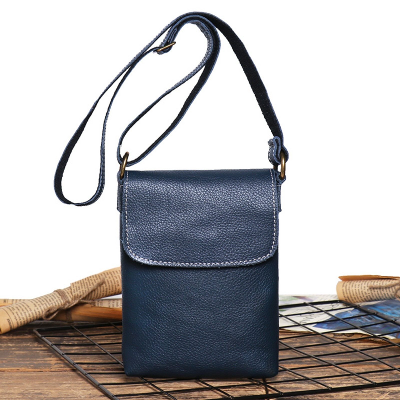 YUBRO-STUDIO Umhängetasche Herren Leder Umhängetasche Klein günstig online kaufen
