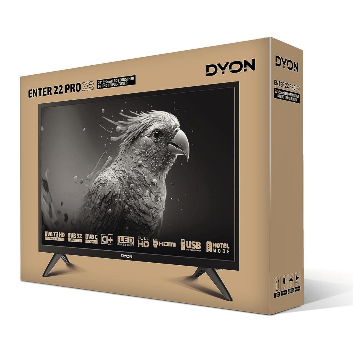 Dyon Enter 22 PRO X2 LED-Fernseher schwarz ! RABATT: 28.35%