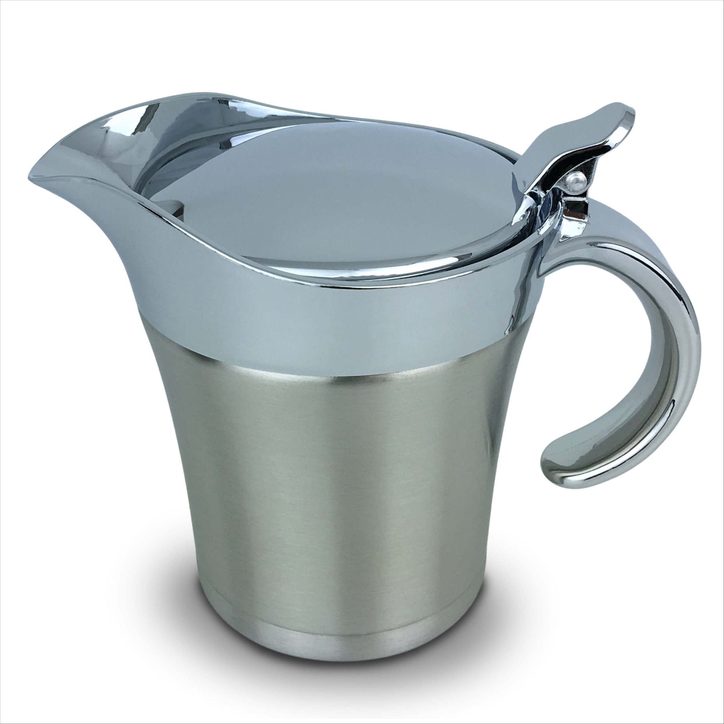 Gravidus Sauciere Thermo-Sauciere Einhand Soßenkanne mit ca. 400 ml aus Edelstahl