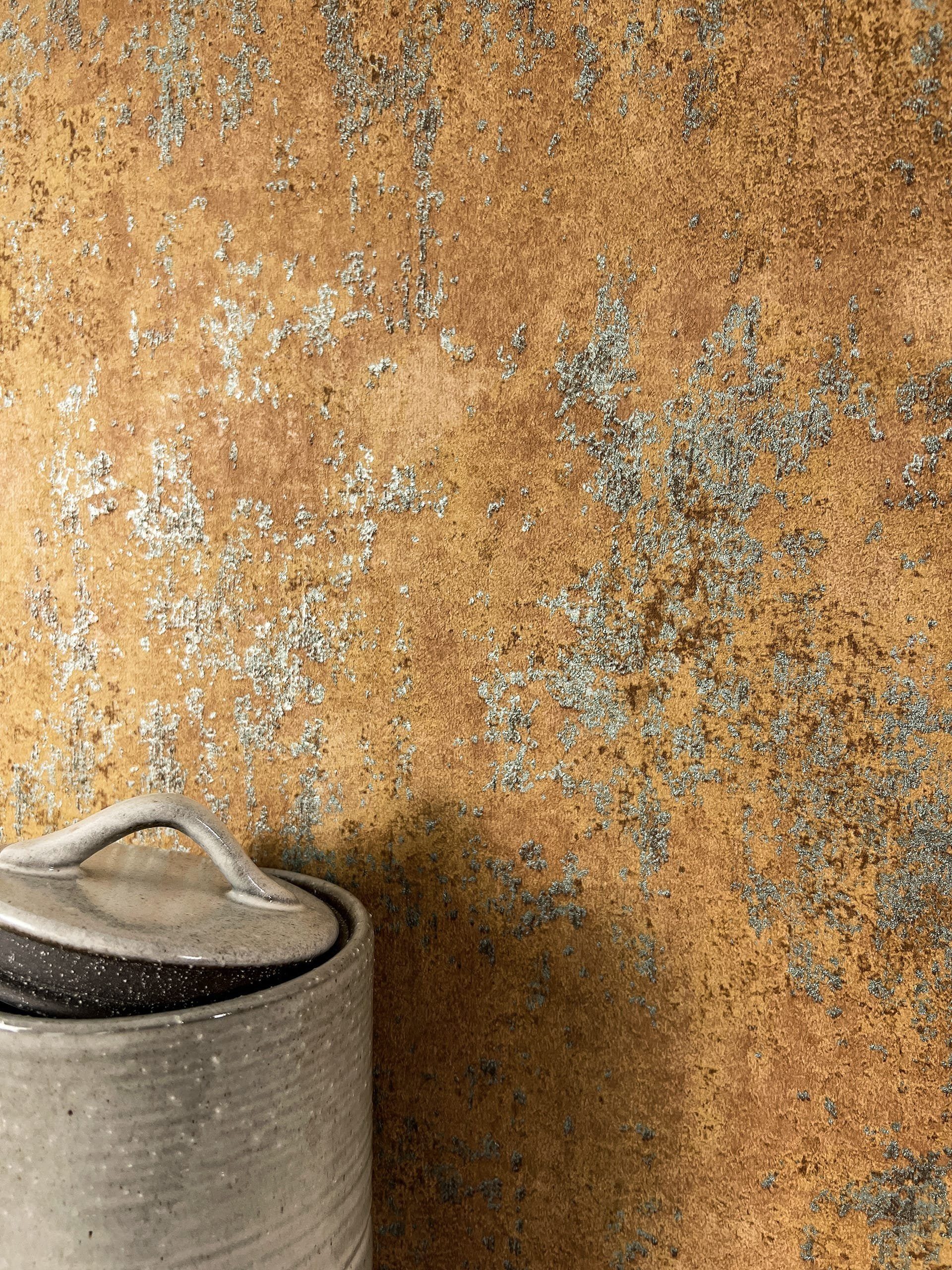Newroom Vliestapete, Braun Tapete Modern Beton günstig online kaufen