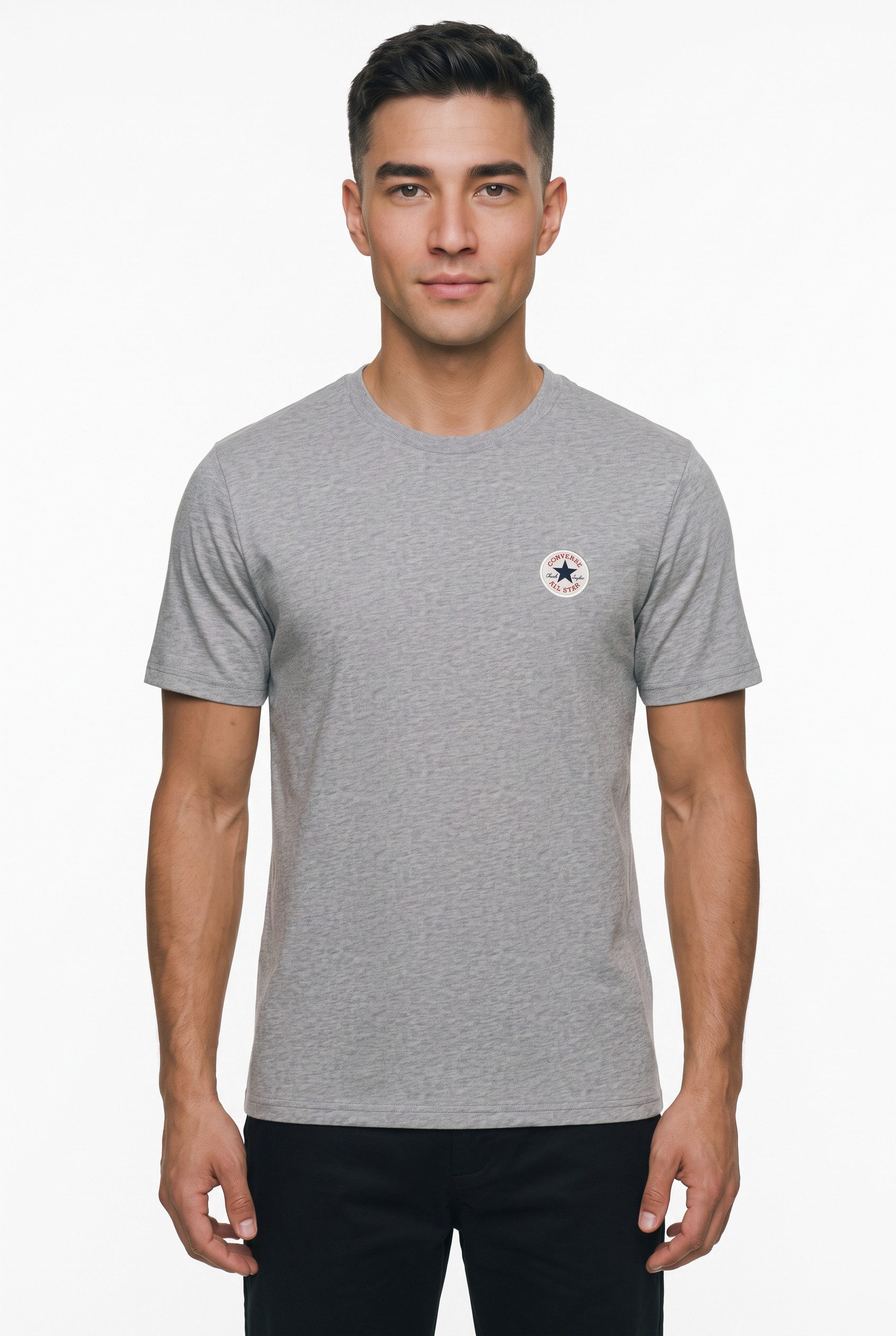 Converse T-Shirt CHUCK PATCH TEE mit Rundhalsausschnitt, normale Länge, aus Baumwolle