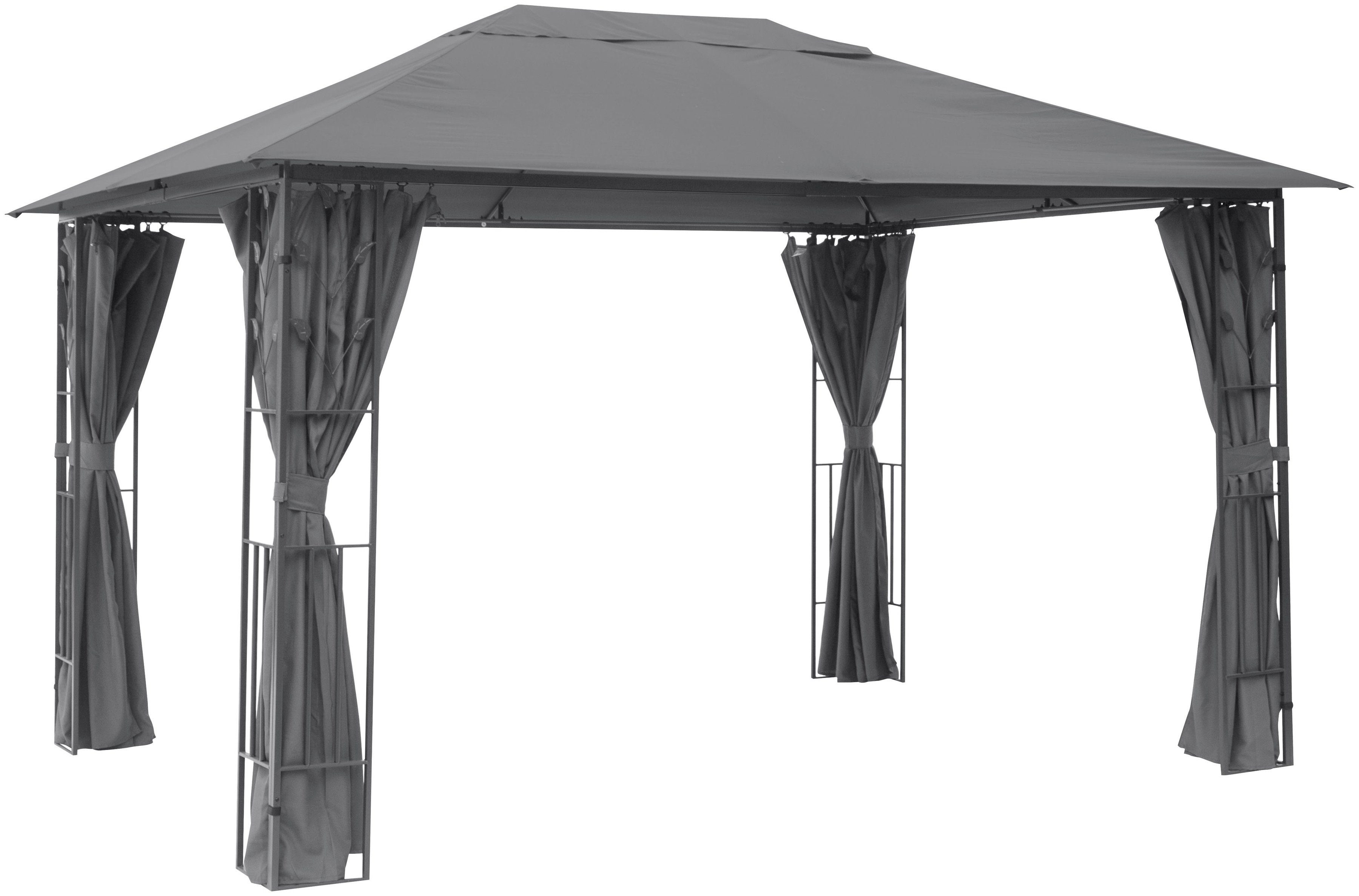 KONIFERA Pavillon Athen, BxT: 300x400 cm, Blätter-Optik, inkl. 4 Seitenteil günstig online kaufen