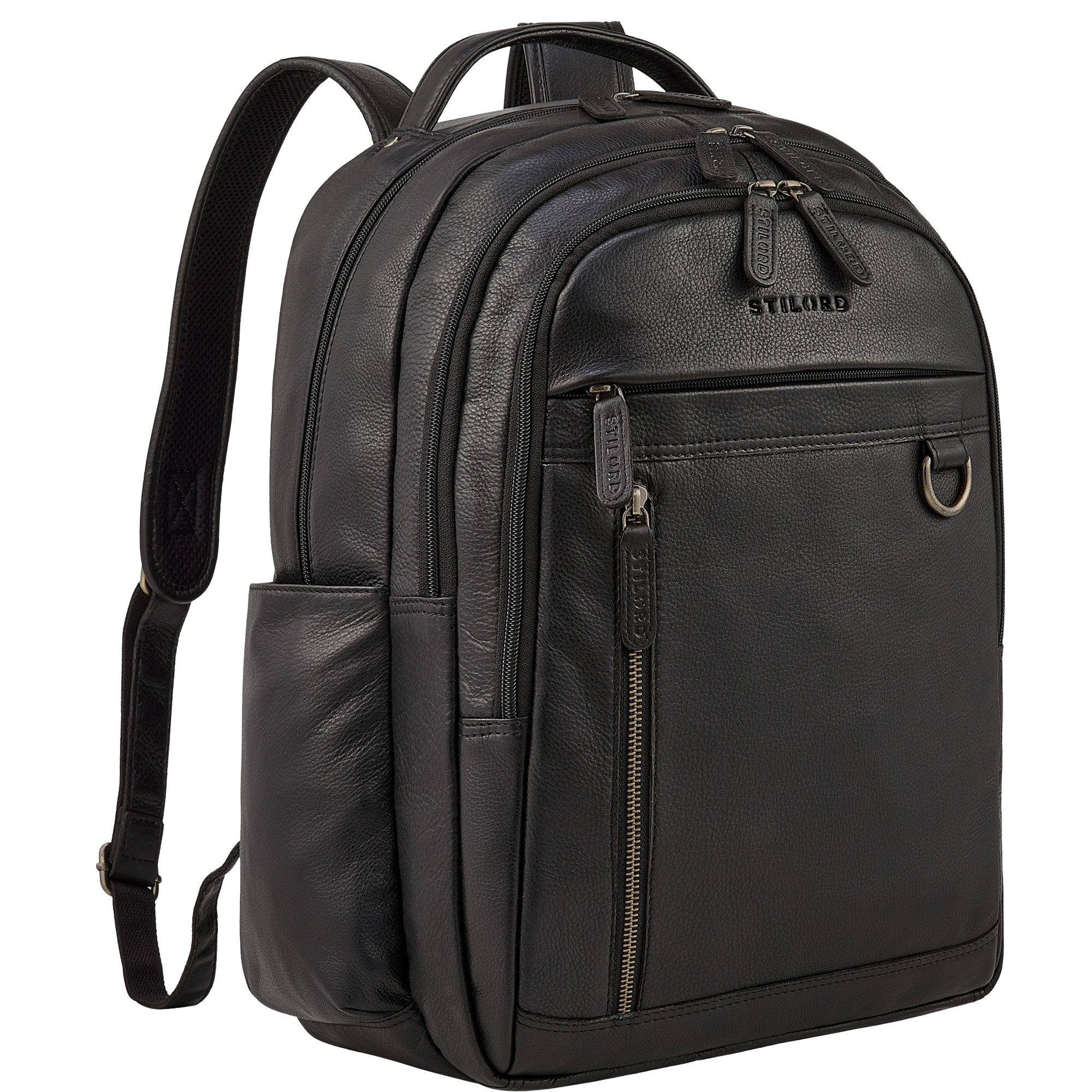 Notebook-Rucksack "Eron" Großer Business Rucksack Herren Leder 15,6 - 16 Zoll