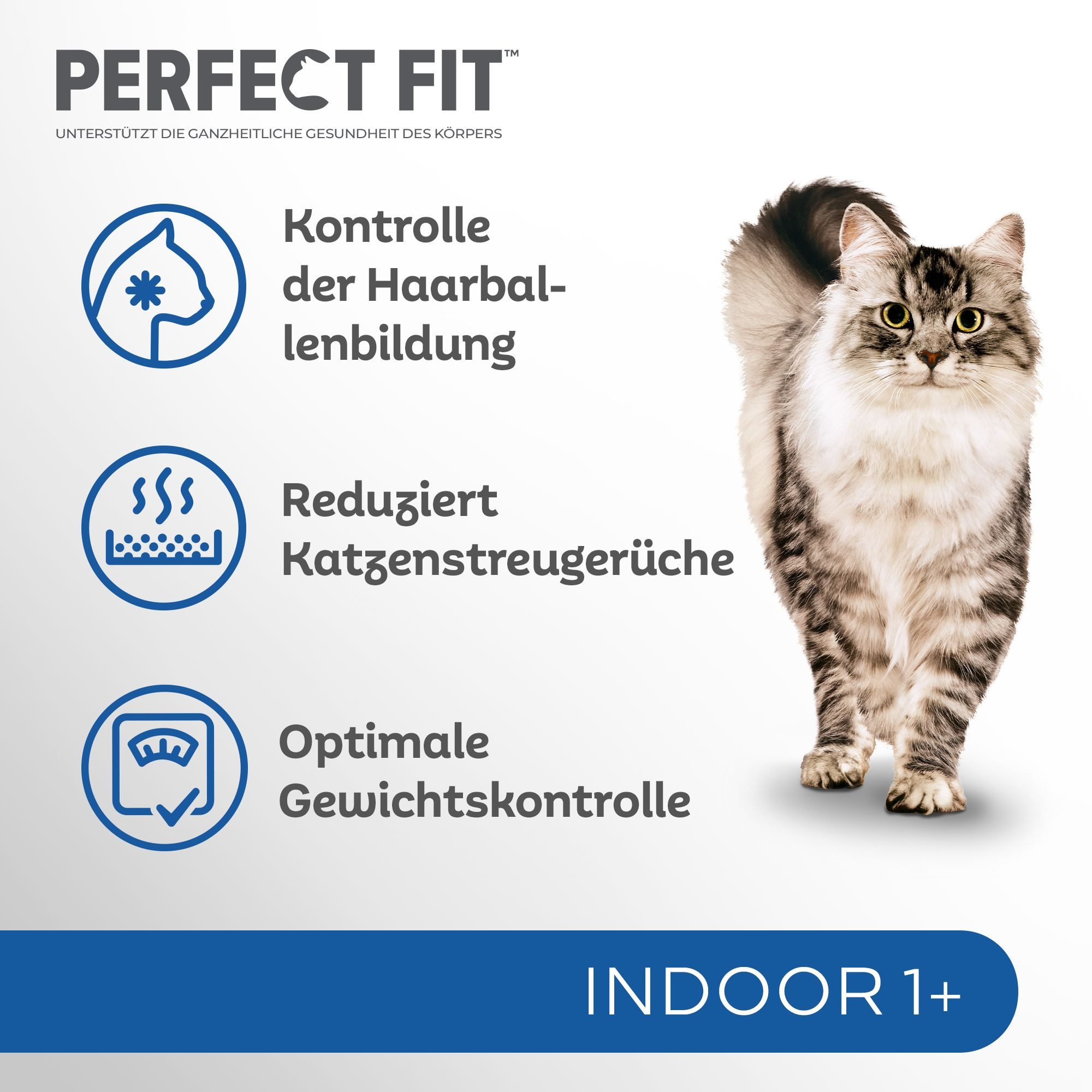 Perfect Fit PERFECT FIT™ Katzenfutter Trockenfutter Indoor mit Huhn 2 x 7kg, Trockenfutter für: Katze