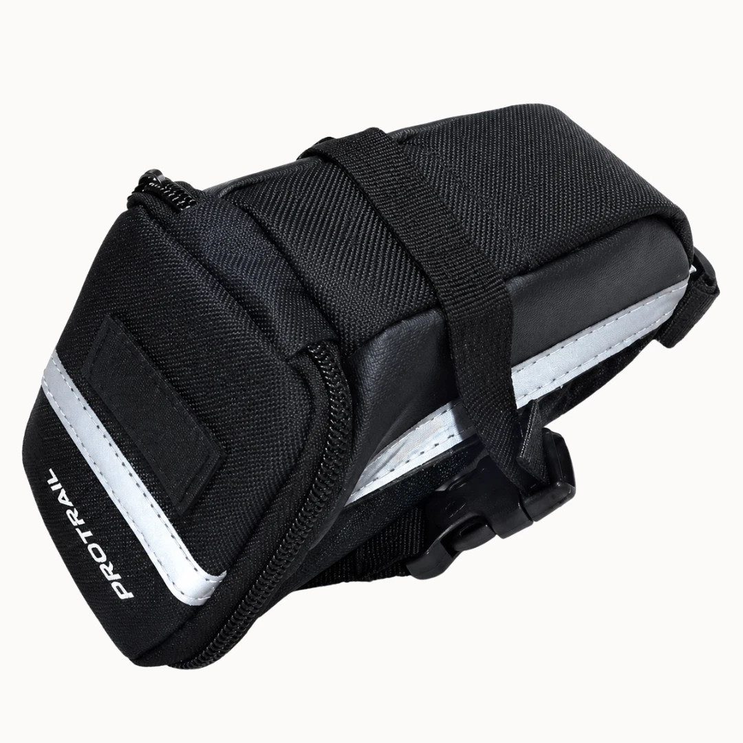 EUROBATT Sp. z o.o. Fahrradtasche Fahrradtasche Rahmentasche Satteltasche Reflektierend 18x8x8 cm (Einzelartikel, 1-tlg., 1-teilig), Kompakte Bauform; reflektierender Streifen; ca. 18 × 8 × 8 cm