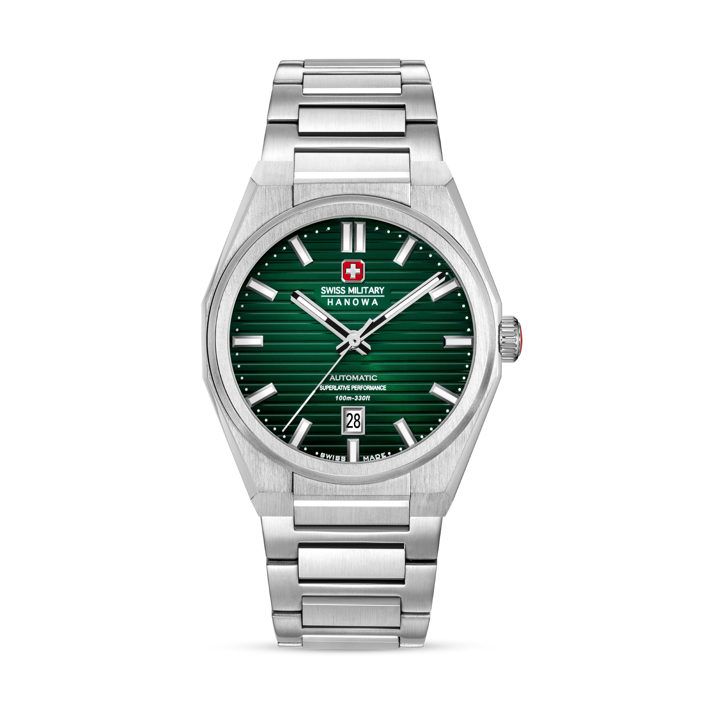 Swiss Military Hanowa Automatikuhr Avalanche SMWGL0006902, Armbanduhr, Herrenuhr, Swiss Made, Mechanische Uhr, Edelstahlarmband
