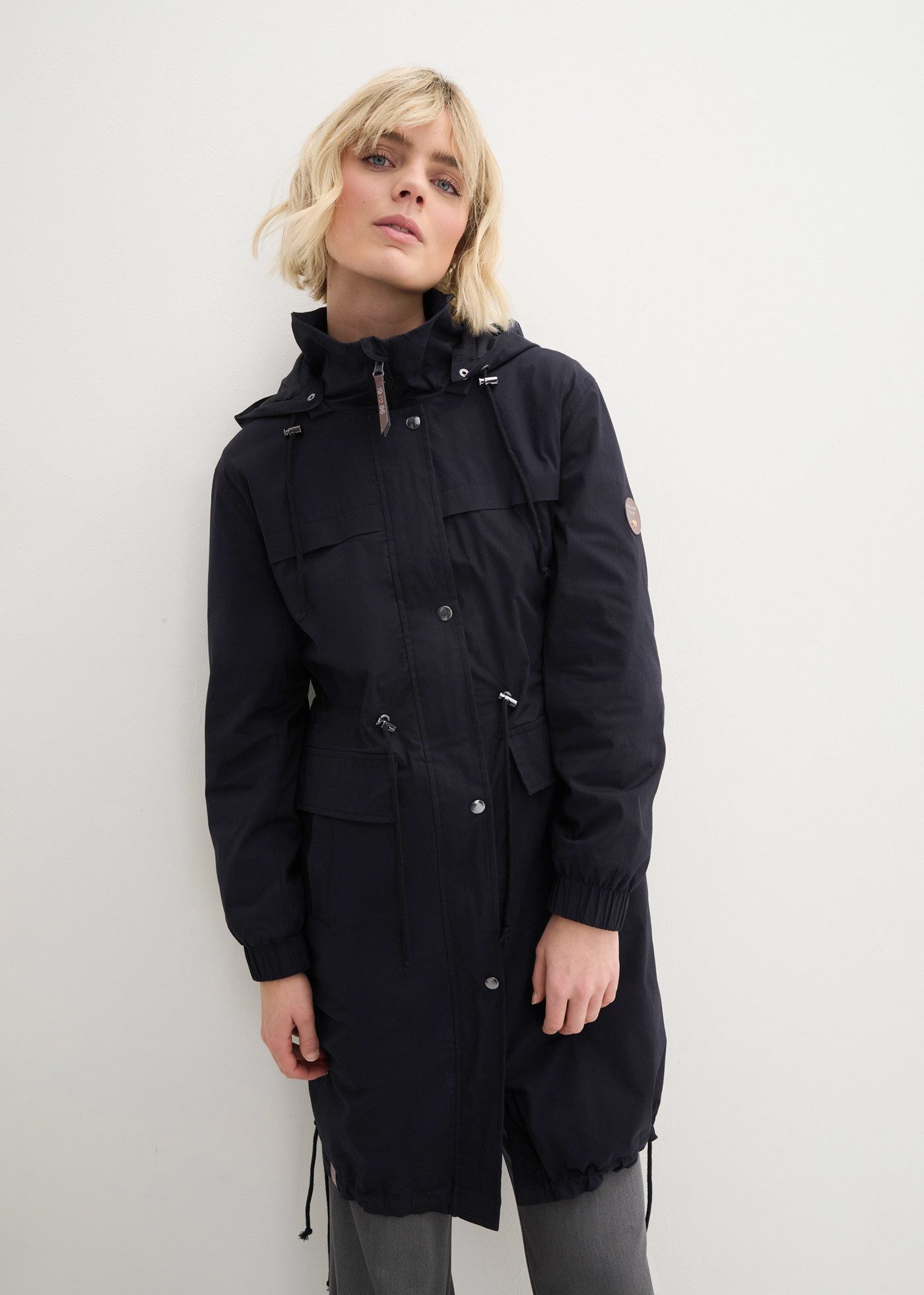 bonprix Langjacke in Trench-Optik, mit Kapuze und vielen tollen Details