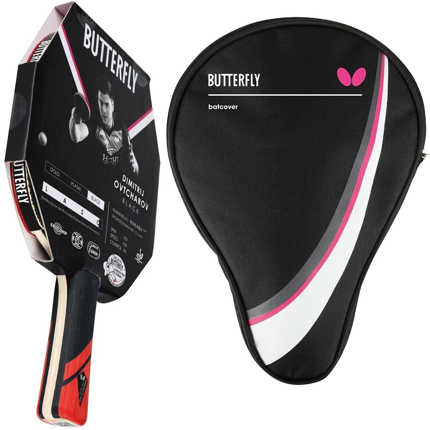 Tischtennisschläger 1x Dimitrij Ovtcharov Black + DC1