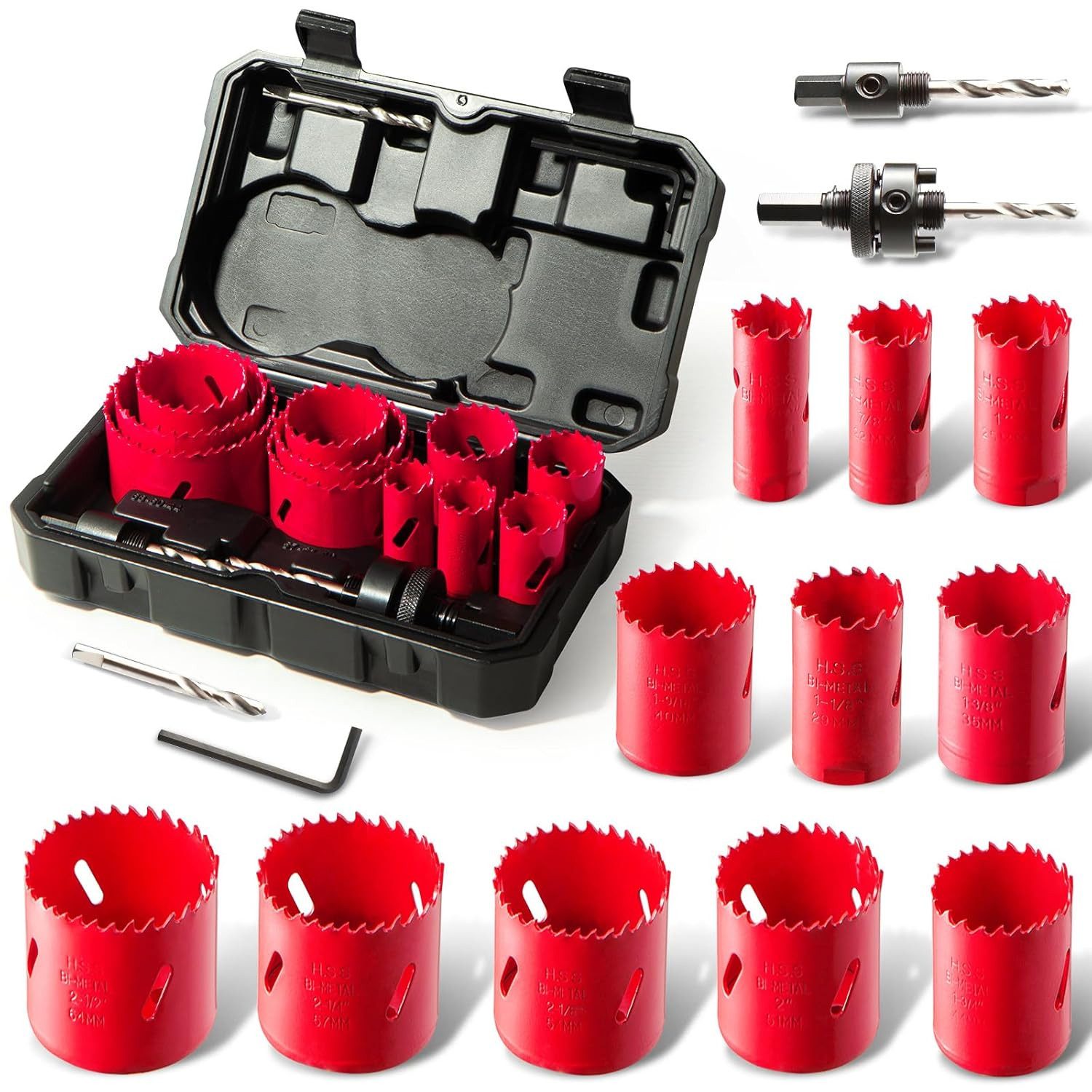 HYCHIKA Lochsäge Hychika Bi-Metal Hole Saw Set, 17 piece, Set