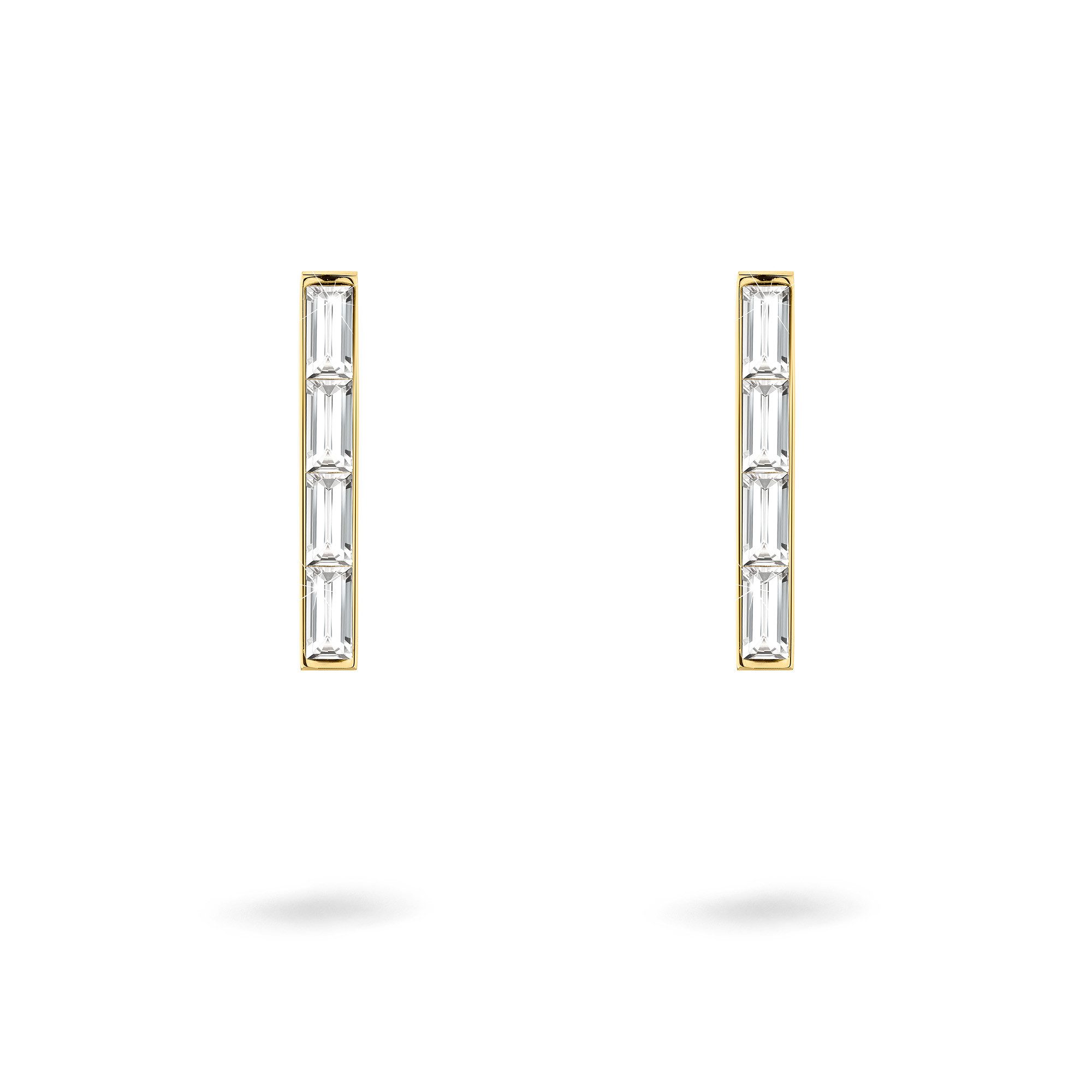 Liebeskind Berlin Paar Creolen Schmuck Geschenk Edelstahl Ohrringe Sparkling Link, mit Zirkonia (synth)