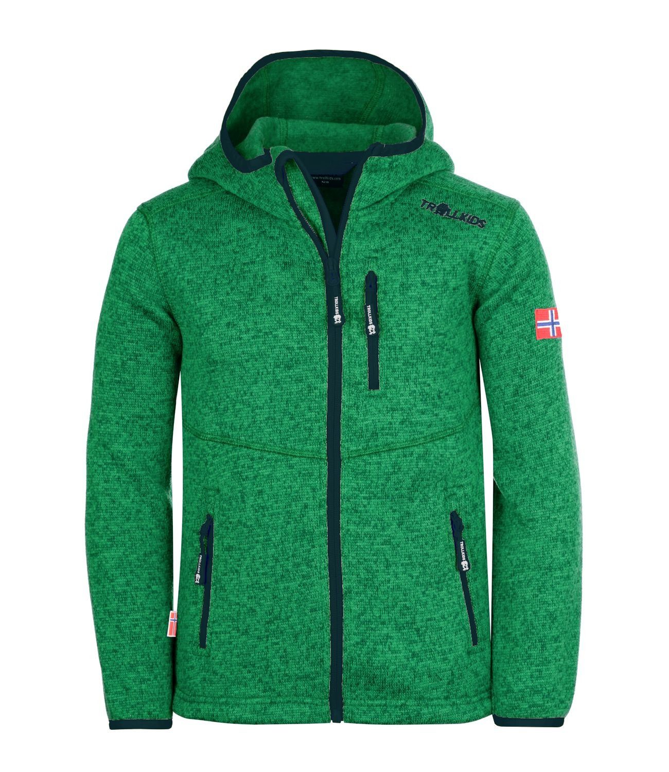 TROLLKIDS Hoodie Jondalen XT Pfeffergrün/Marineblau