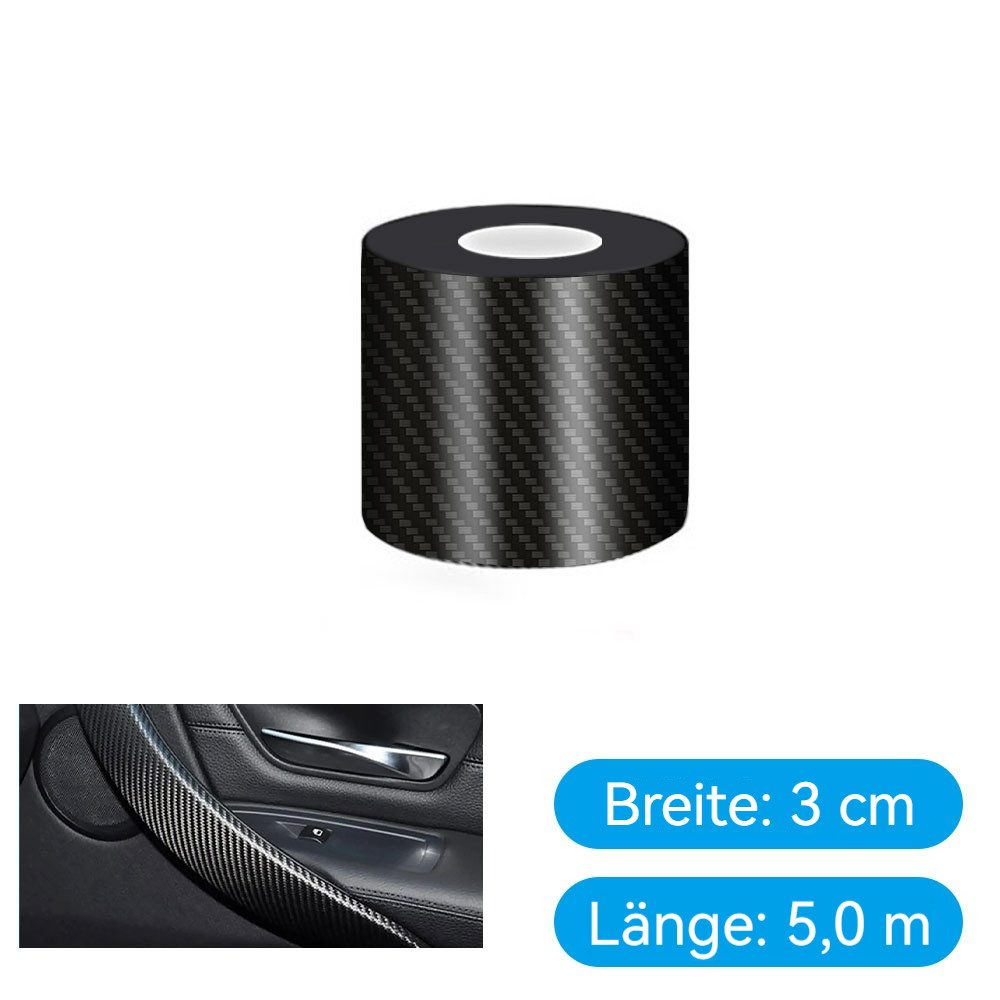 Hikity Наклейка Autozubehör Kohlefaserfolie Autofolie 3D Schwarz, (1tlg), 1 tlg