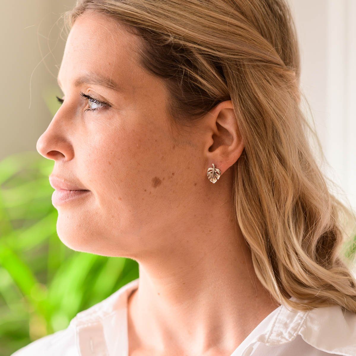 Materia Paar Ohrstecker Ohrringe Monstera Blatt SO-68, 925 Sterling Silber günstig online kaufen