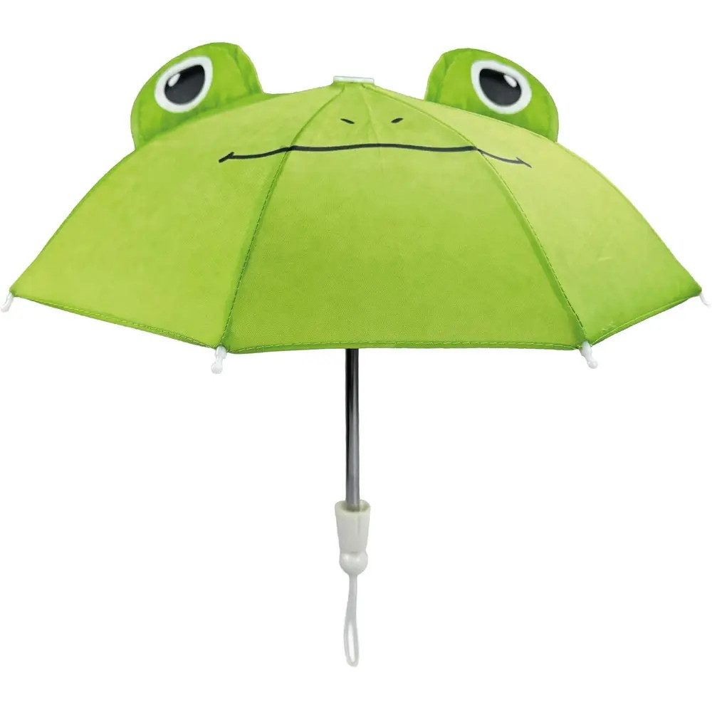 Heless Puppen Accessoires-Set Puppen-Regenschirm ''Froschi Carlo'' im niedlichen Frosch-Design mit '