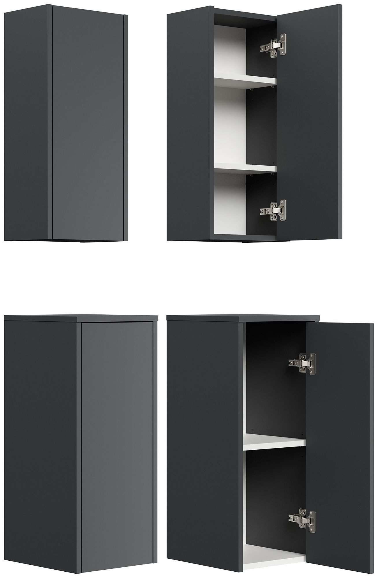 Posseik Hängeschrank Badschrank im 2er-Set "Limes" Grafit