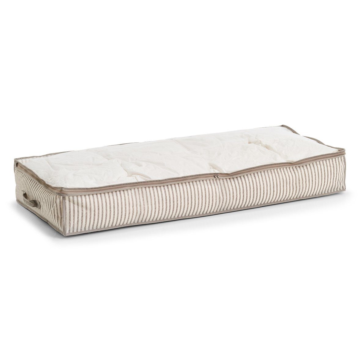 Zeller Present Bett Unterbett-Aufbewahrungs-Tasche "Stripes, Vlies