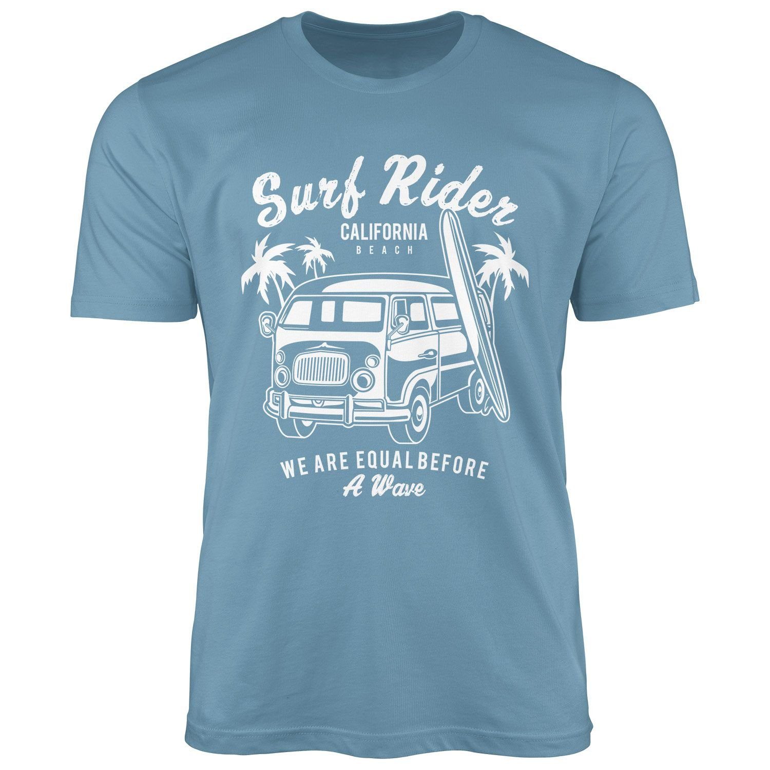 Neverless Print-Shirt Herren T-Shirt Bus Surfing günstig online kaufen