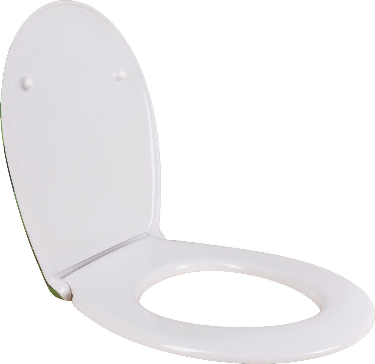 Primaster WC-Sitz Primaster WC-Sitz mit Absenkautomatik Jungle weiß, Abnehmbar Absenkautomatik Edelstahlscharniere – Bild 2 von 5