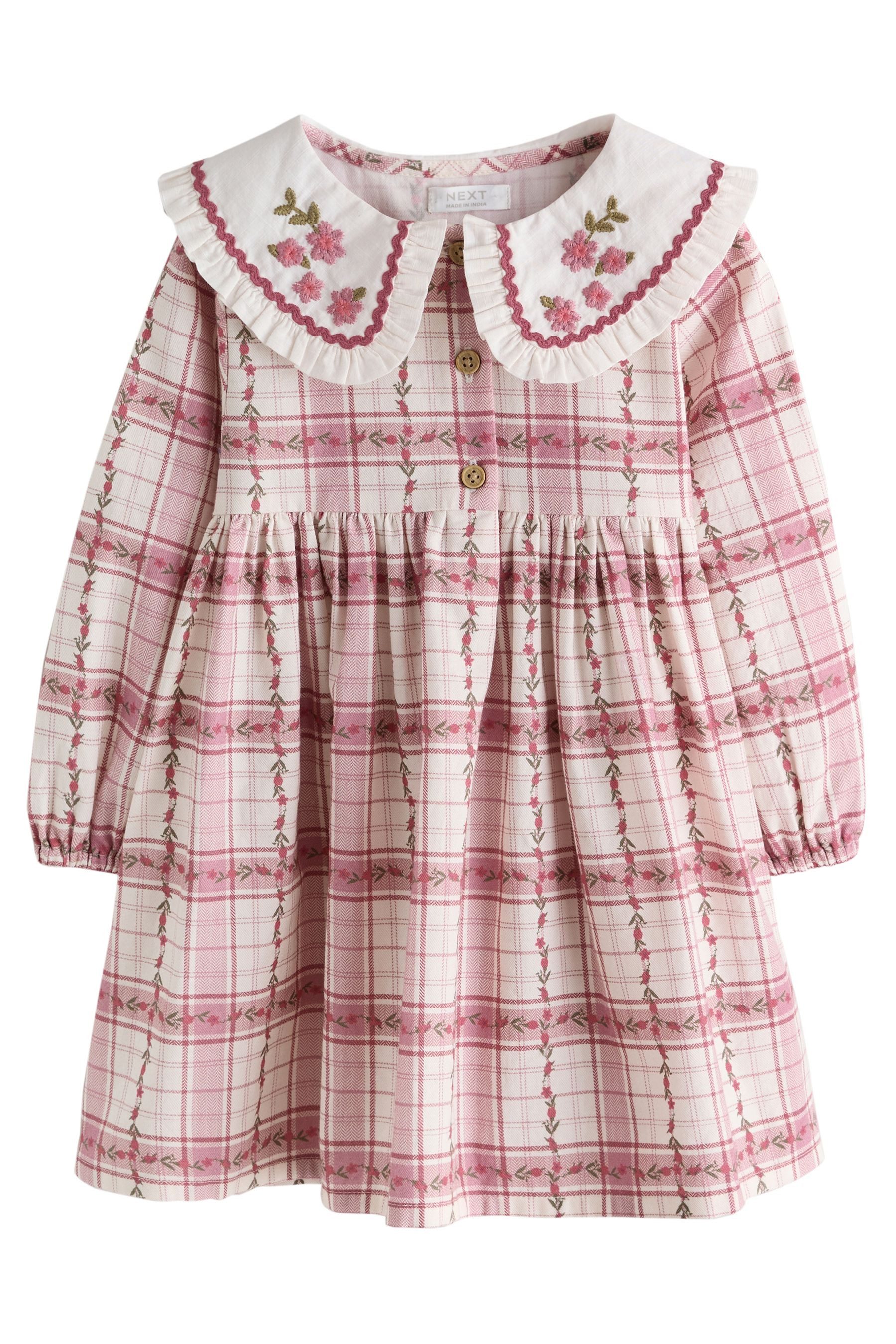 Next Blusenkleid Langarmkleid mit Kragen (1-tlg)