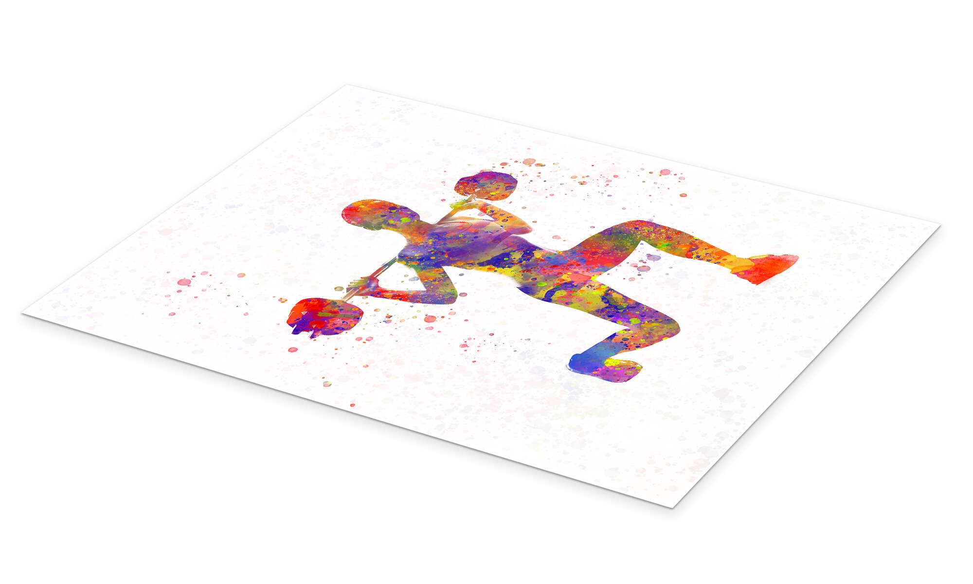 Posterlounge Wandbild Hanteltraining X, nobelart, erhältlich als Poster, Leinwandbild, Wandsticker oder Acrylglasbild