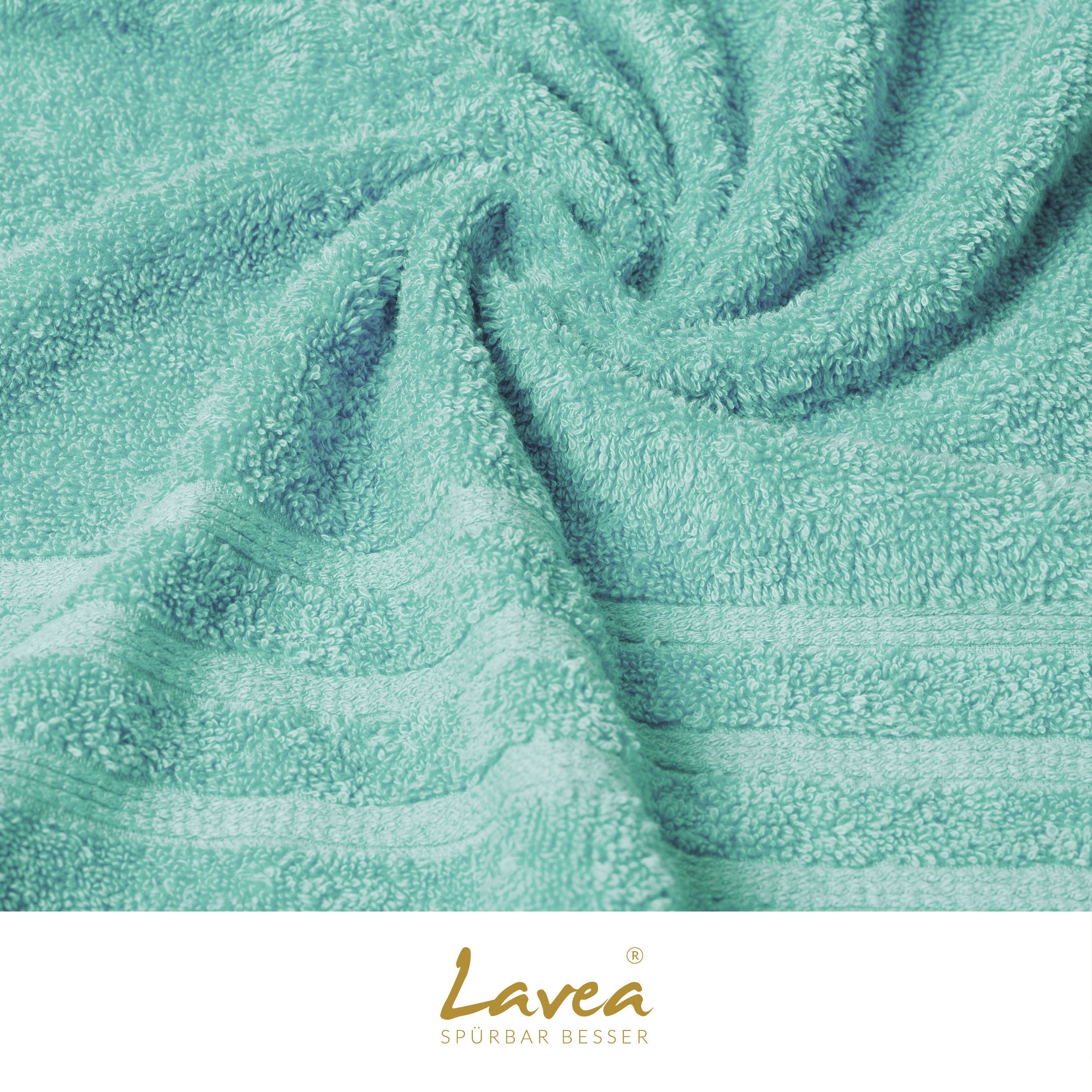 Lavea Gästehandtuch Bali Gästetücher 30x50 cm, Gästetuch, Gästehandtücher klein, Weiches Bio-Baumwollfrottee (Set, 2-St), Handtuch, Gästehandtuch-Set, GOTS-zert – Bild 5 von 5