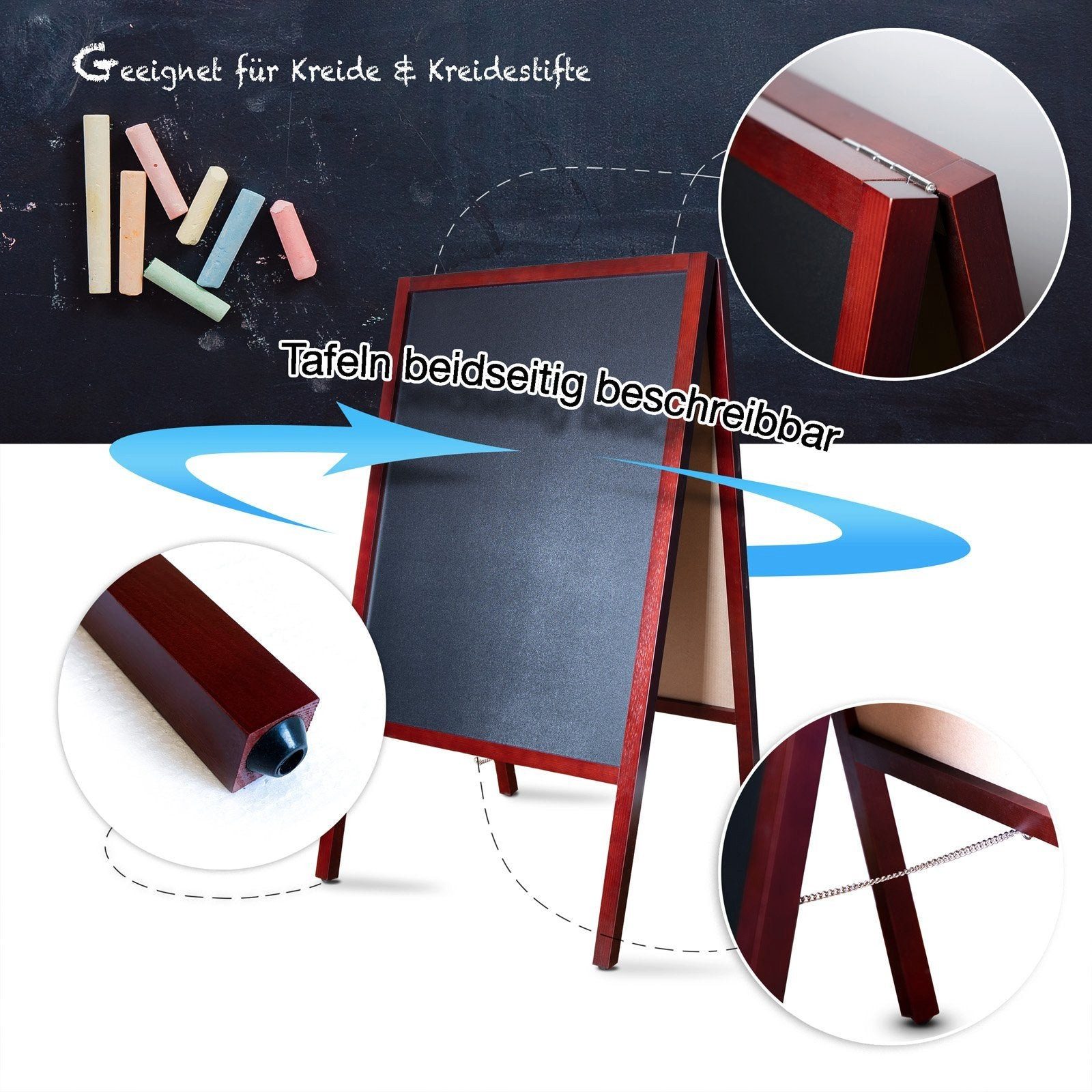 Karat Standtafel Kundenstopper Kreidetafel, Stopper, 2 Größen, 2 Farben, pflegeleicht