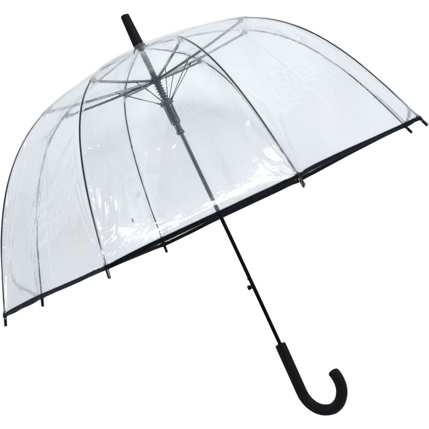 Impliva Stockregenschirm Falconetti® Automatik Glockenschirm transparent, durchsichtig, der perfekte Schutz für die Frisur
