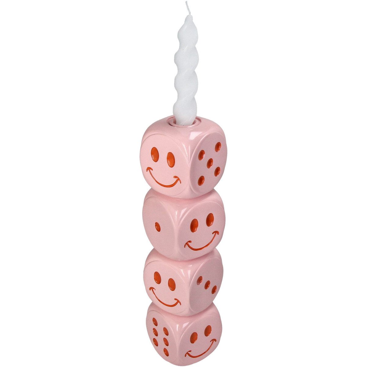Kersten BV Kerzenhalter Kerzenständer Smiley-Würfel Pink günstig online kaufen
