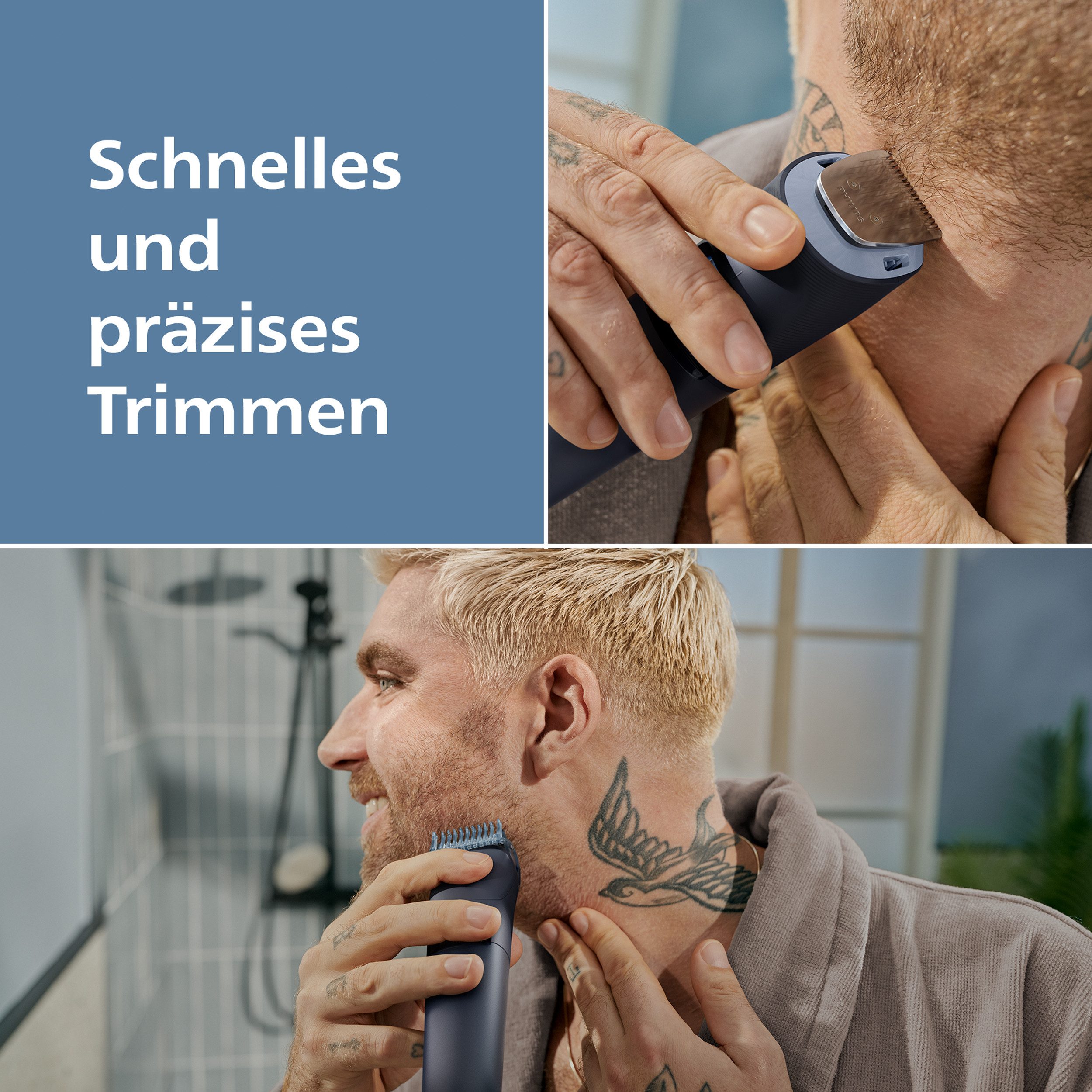 Philips Bartschneider Serie 3000 BT3620/15, mit 40 einstellbaren Schnittlängen, inkl. Reinigungsbürste