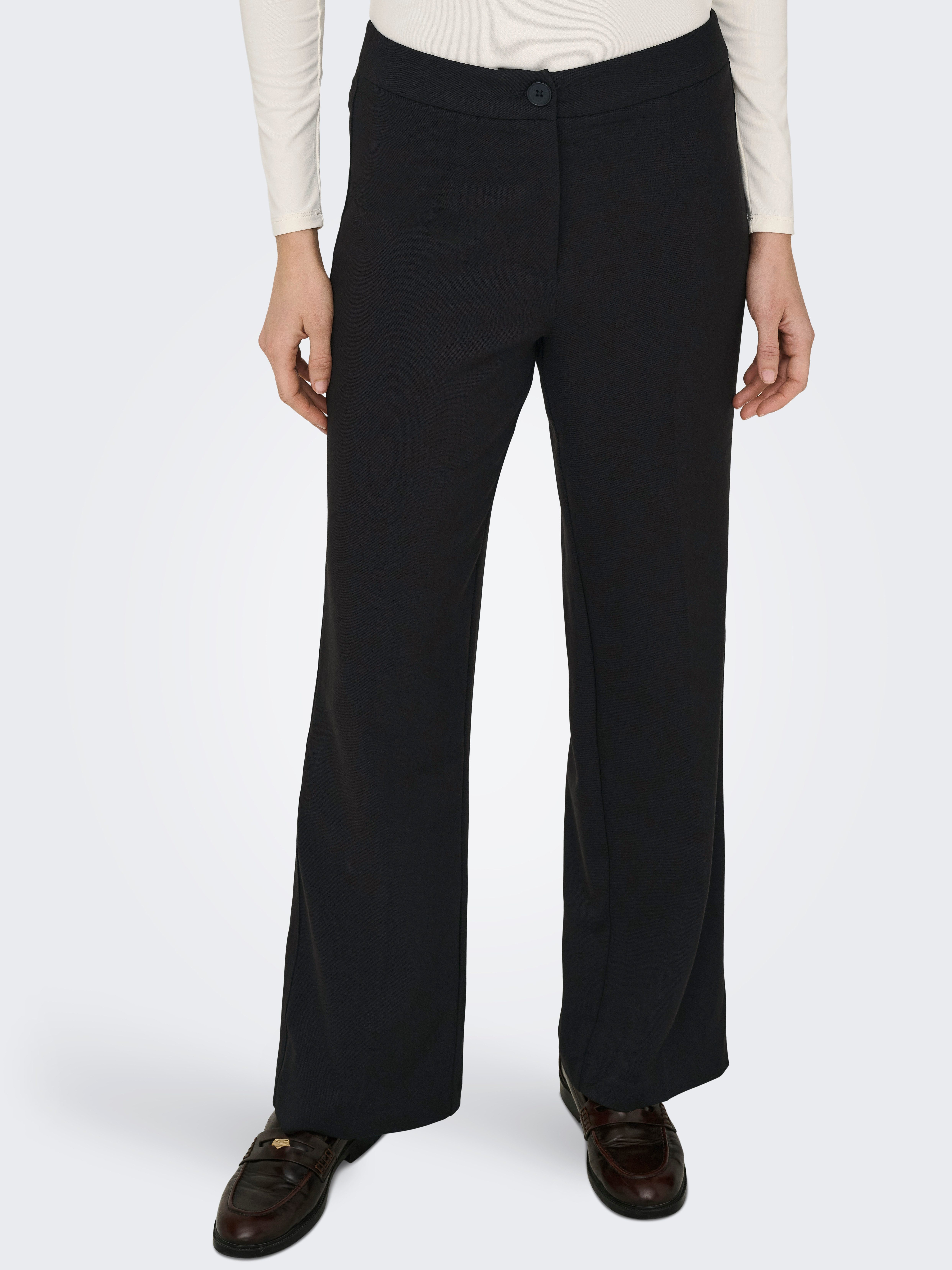 ONLY Anzughose ONLMIA – Anzughose mit hoher Taille und Stretch gerade Form, modisch, Materialmix, Web