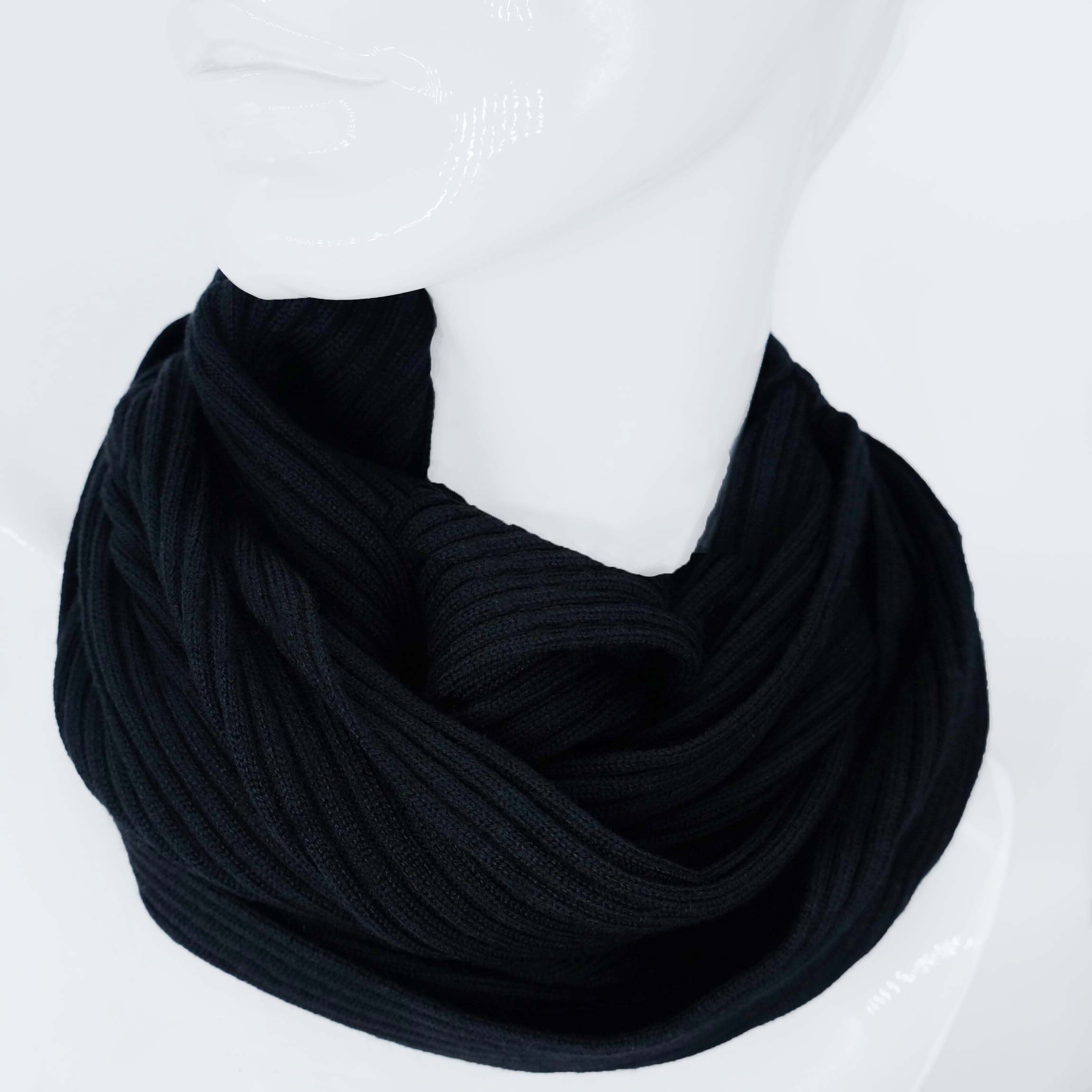 BEAZZ Loop Schlauchschal Loop Damen Herren 100% WOLLE Merino helles merlot rot, Feinstrick, warm und weich