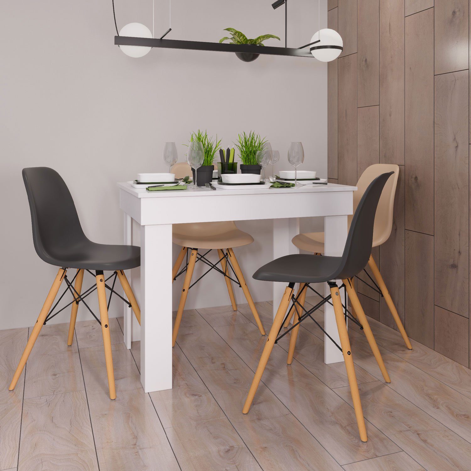 Homestyle4u Esstisch Tisch 90x60 cm Weiß günstig online kaufen