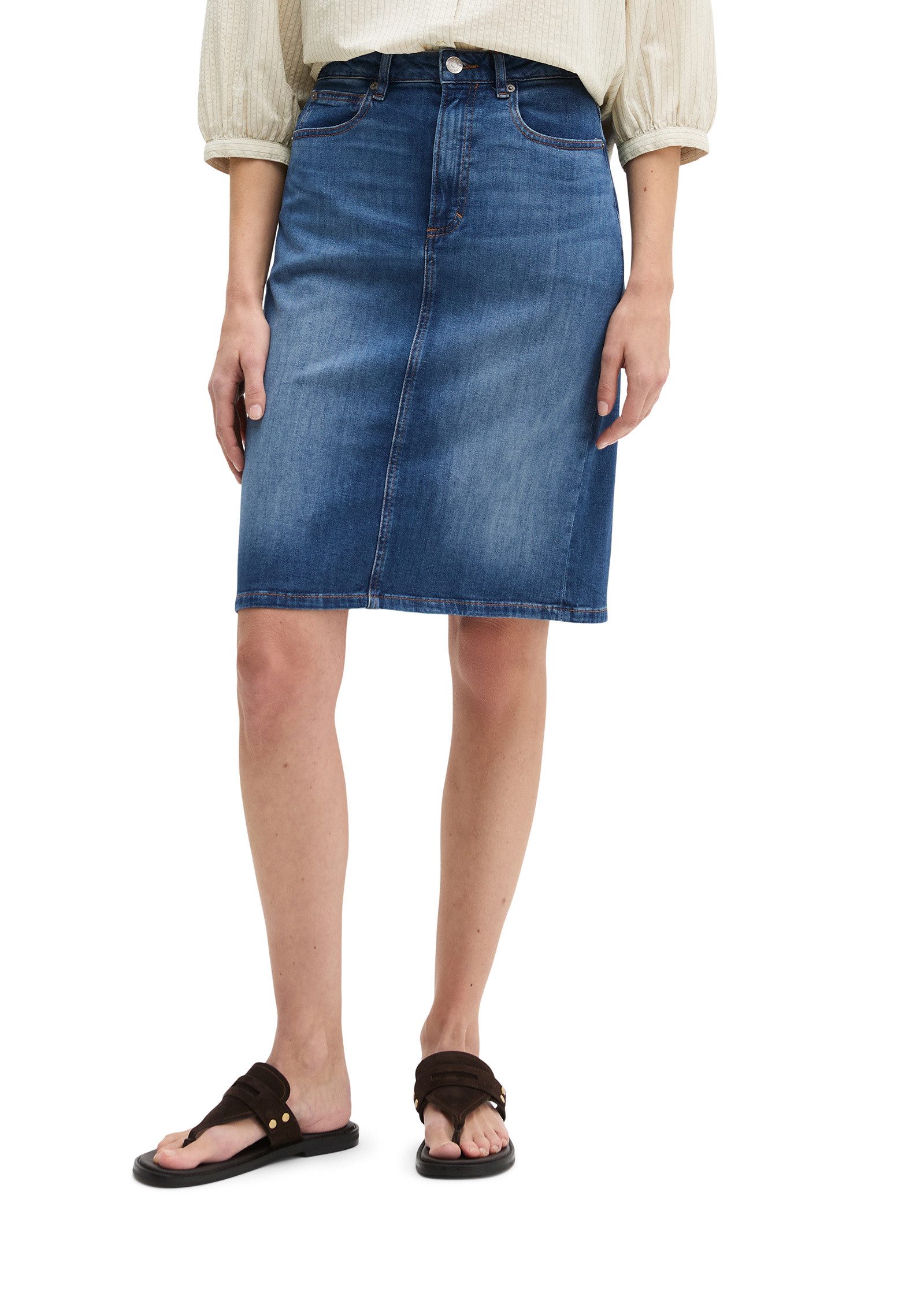 Marc O'Polo Jeansrock aus Organic Cotton-Stretch günstig online kaufen