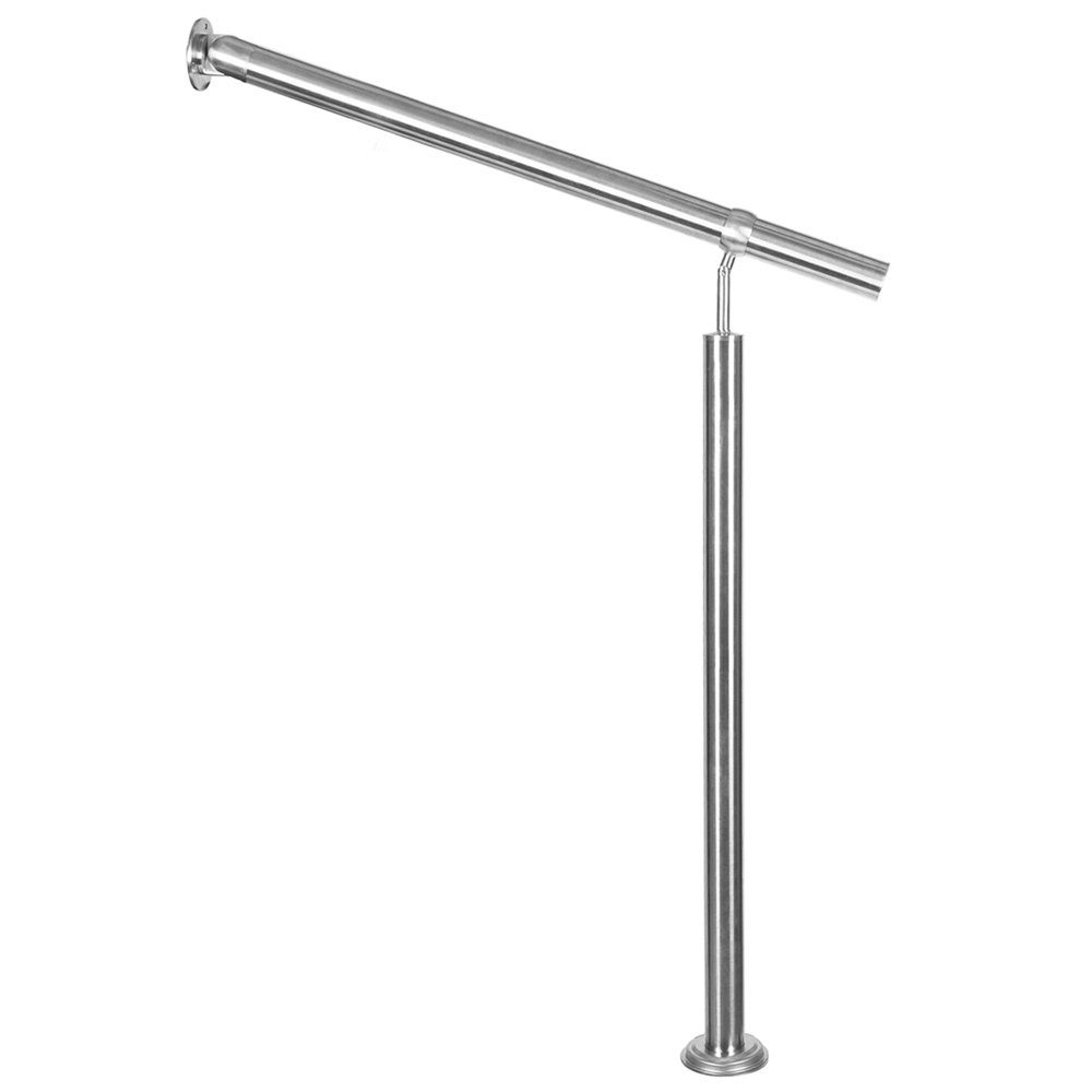 V2Aox Treppengeländer Edelstahl Treppengeländer Handlauf Geländer Aufmontage 80 - 200 cm, 90 cm Länge