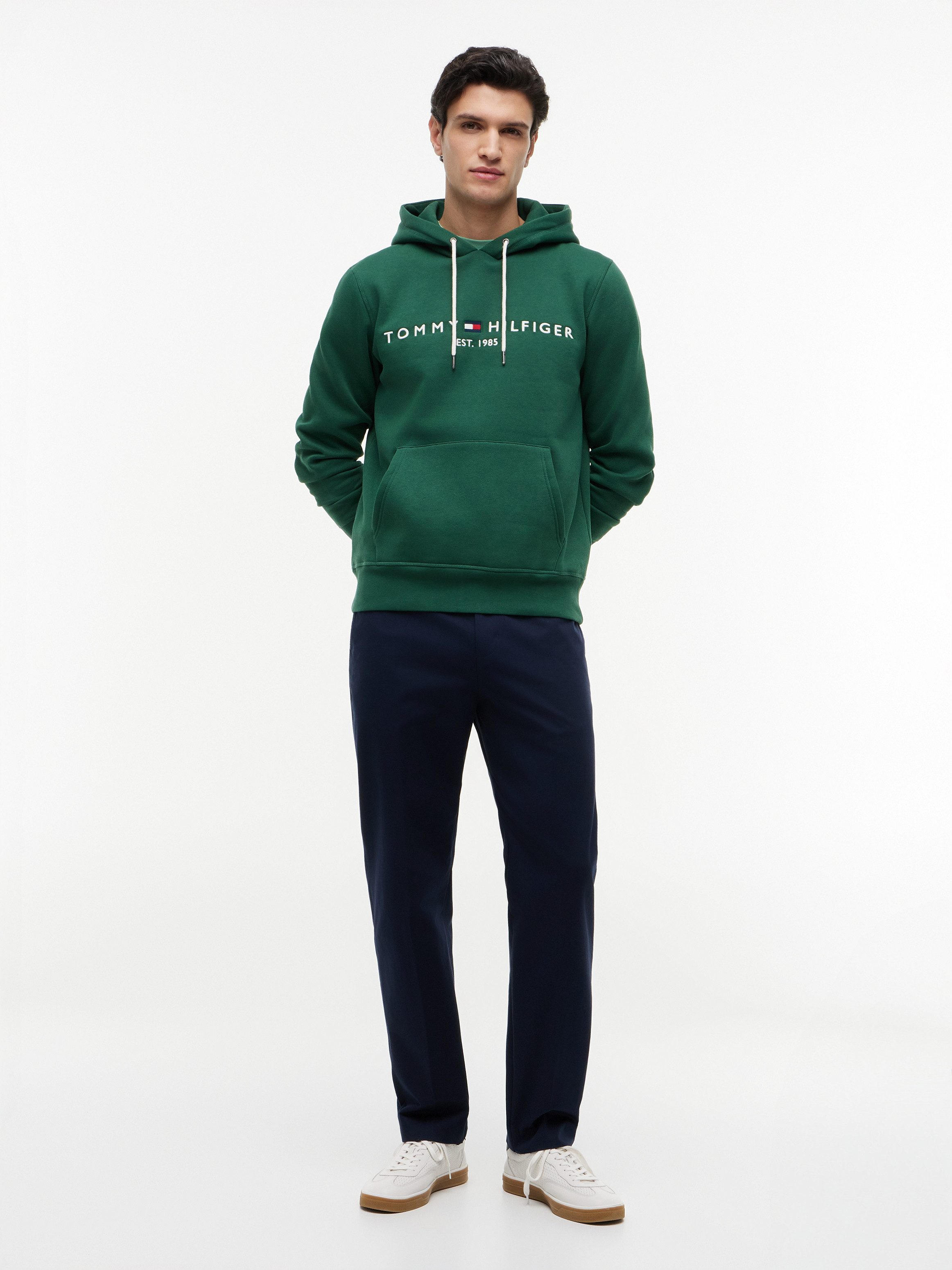 Tommy Hilfiger Kapuzensweatshirt TOMMY LOGO unifarben, casual, regular fit, Baumwollmix, Kapuze – Bild 4 von 5