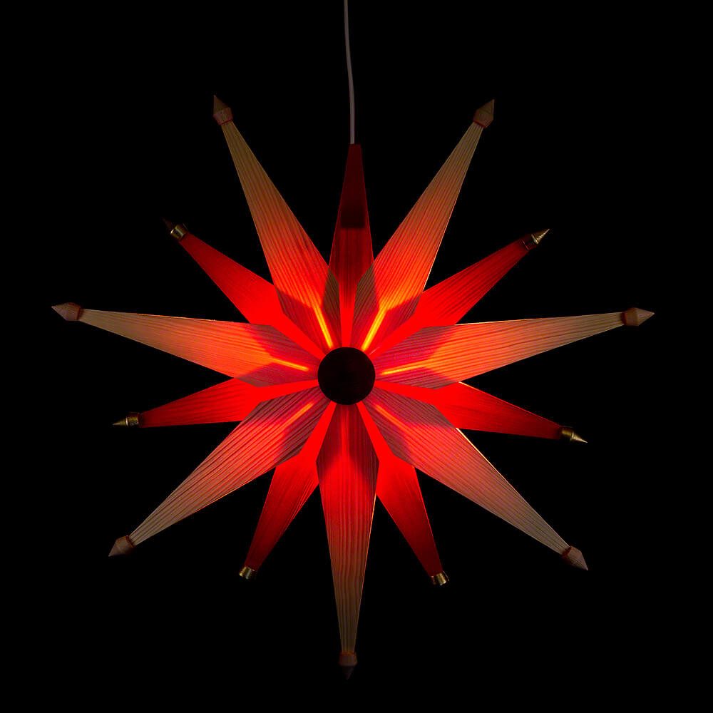 Dregeno Erzgebirge Schwibbogen Fensterbild Weihnachtsstern Natur (47cm) von Dregeno Seiffen