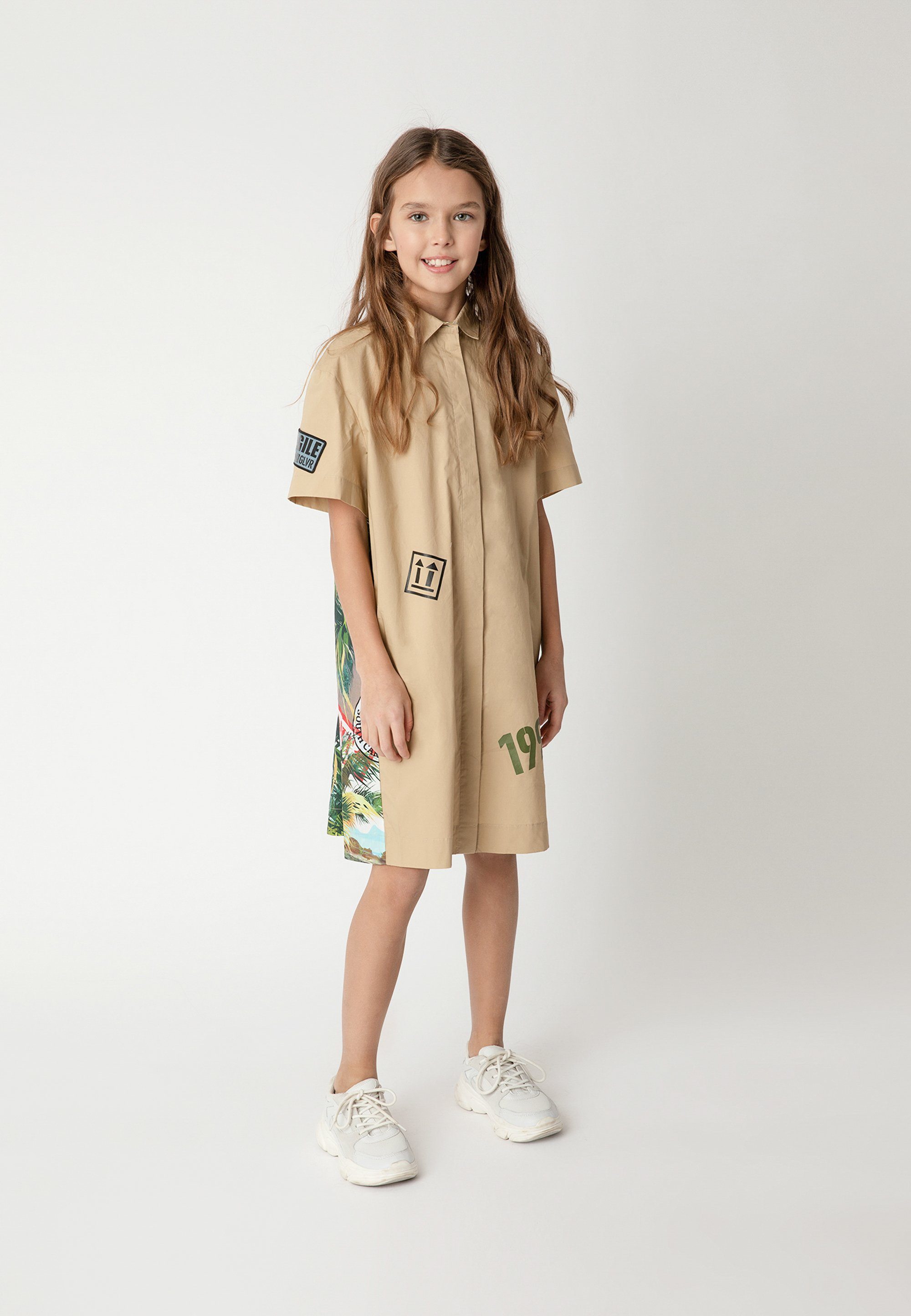Kinder Kids (Gr. 92 -146) Gulliver A-Linien-Kleid mit blumigem Print