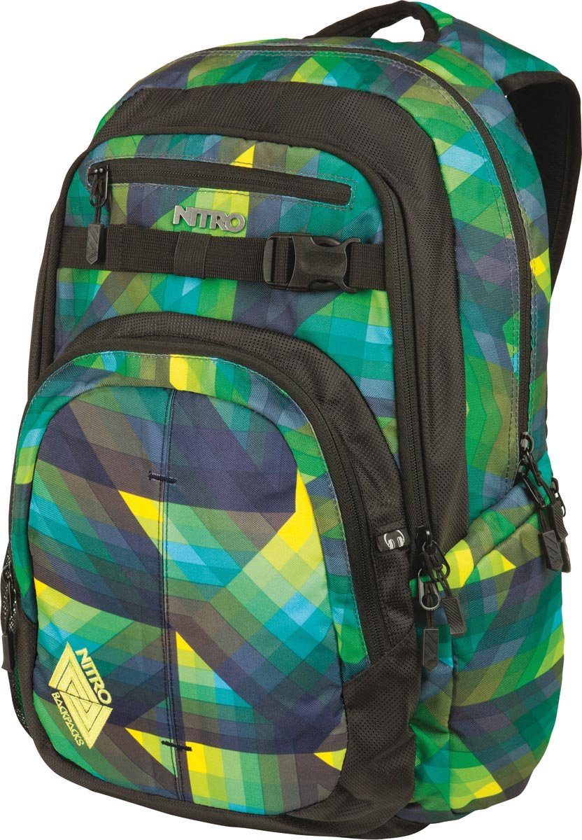 NITRO Schulrucksack Chase, Alltagsrucksack, Rucksack für Freizeit, Schule, Arbeit und Reise