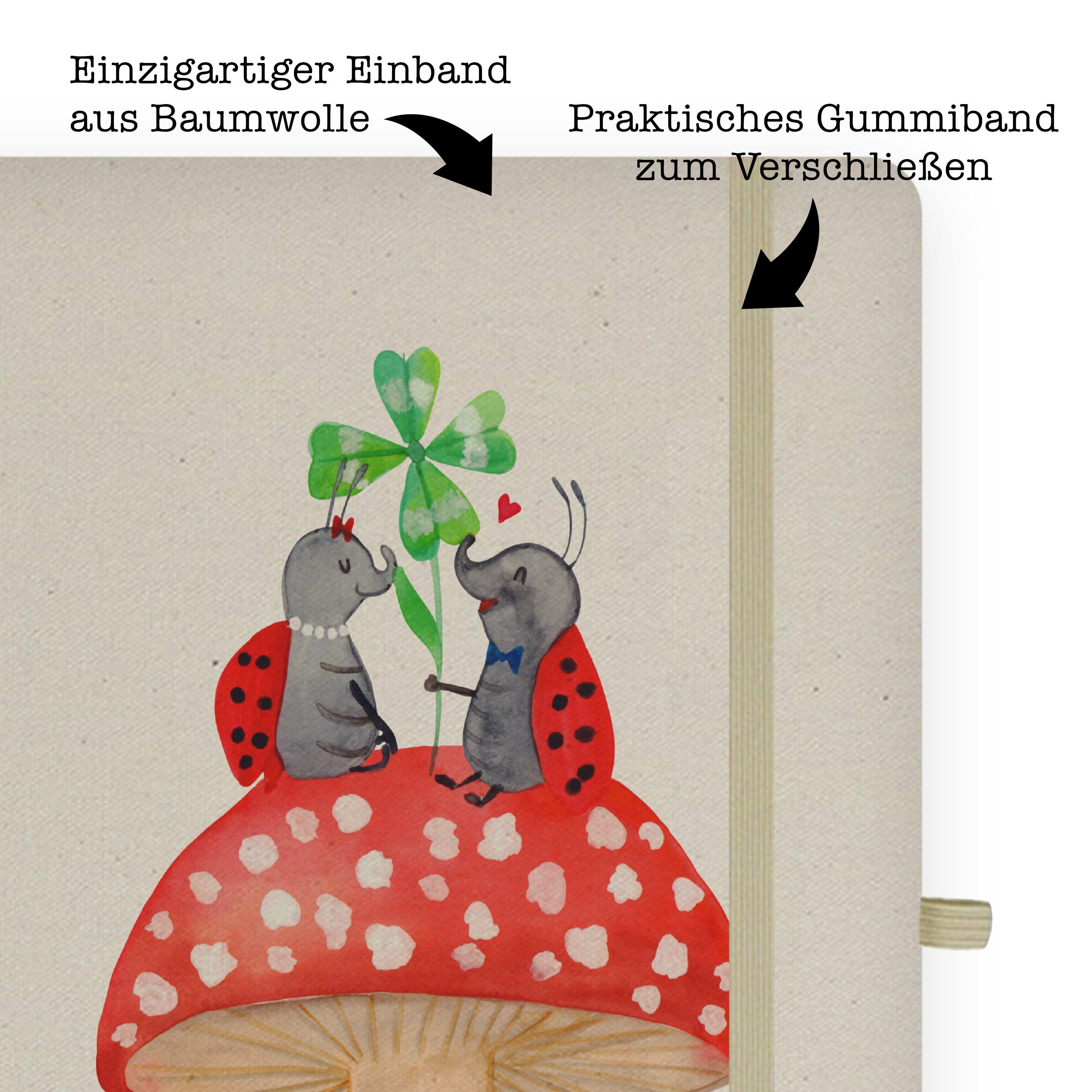 & Geschenk, Transparent Notizbuch - Panda Notiz - Fliegenpilz Mrs. Paar Mr. Marienkäfer zuhause,