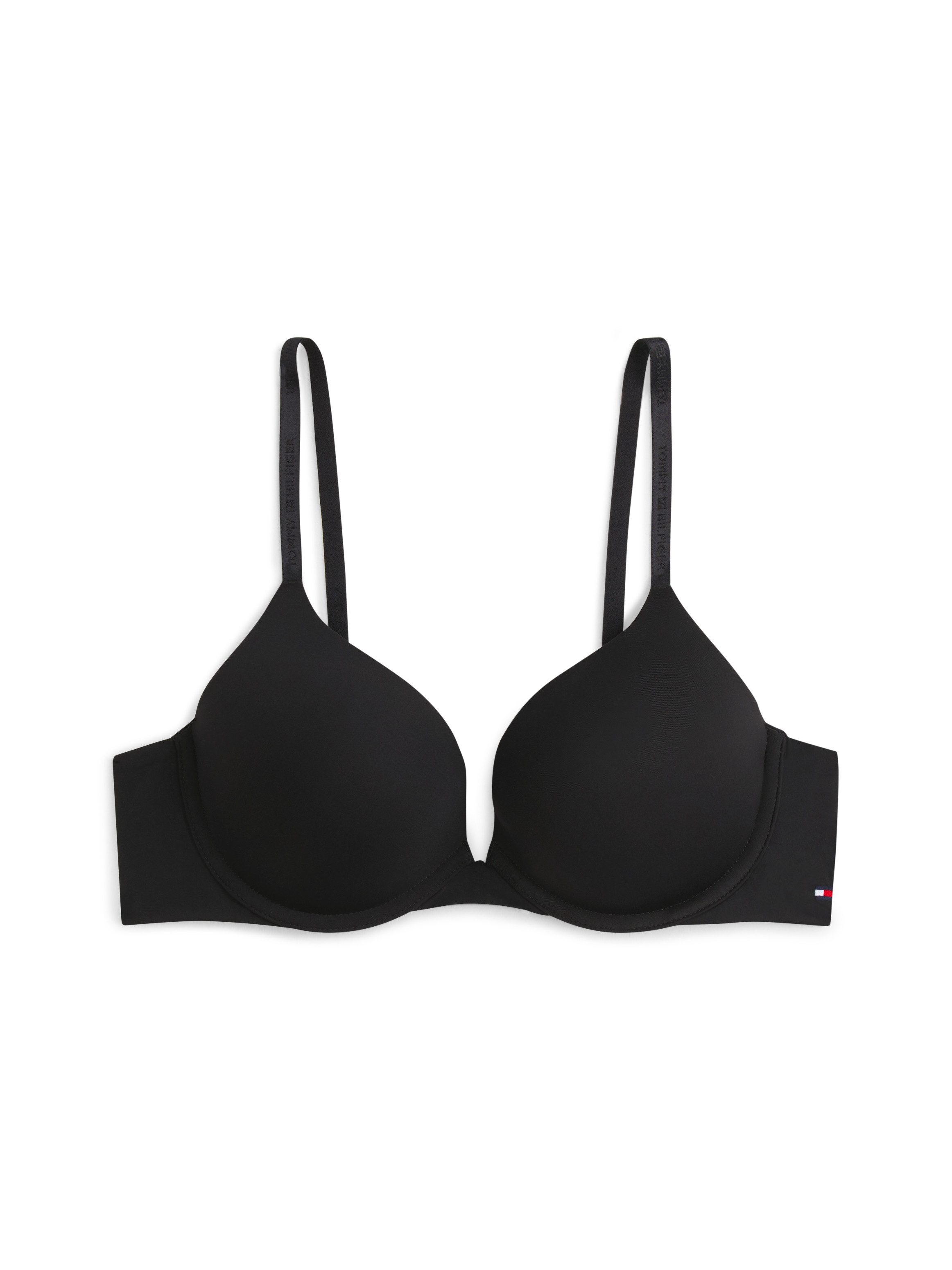 Tommy Hilfiger Underwear Bügel-BH PUSH UP unifarben, Spaghettiträger mit Logo