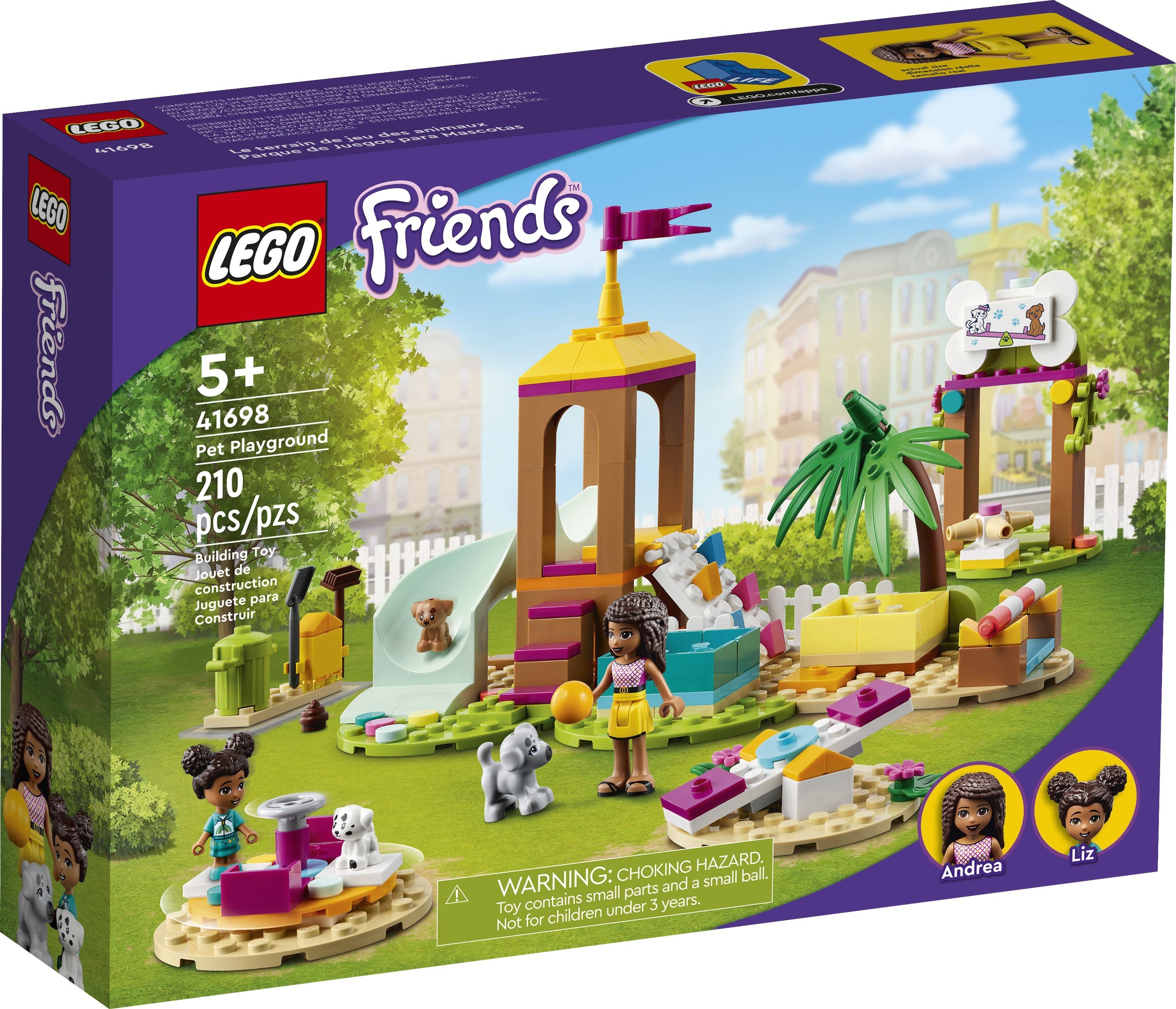 LEGO® LEGO® Friends 41698 Tierspielplatz Konstruktionsspielsteine, (210 St)