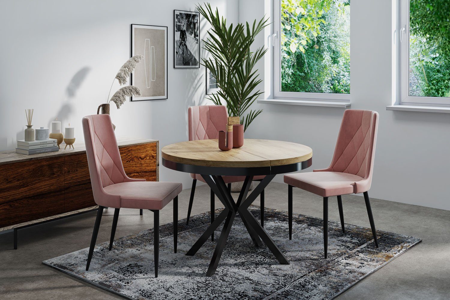 WFL GROUP Esstisch Ross (erhältlich in 3 Größen – 90/100/120 cm ausziehbar günstig online kaufen