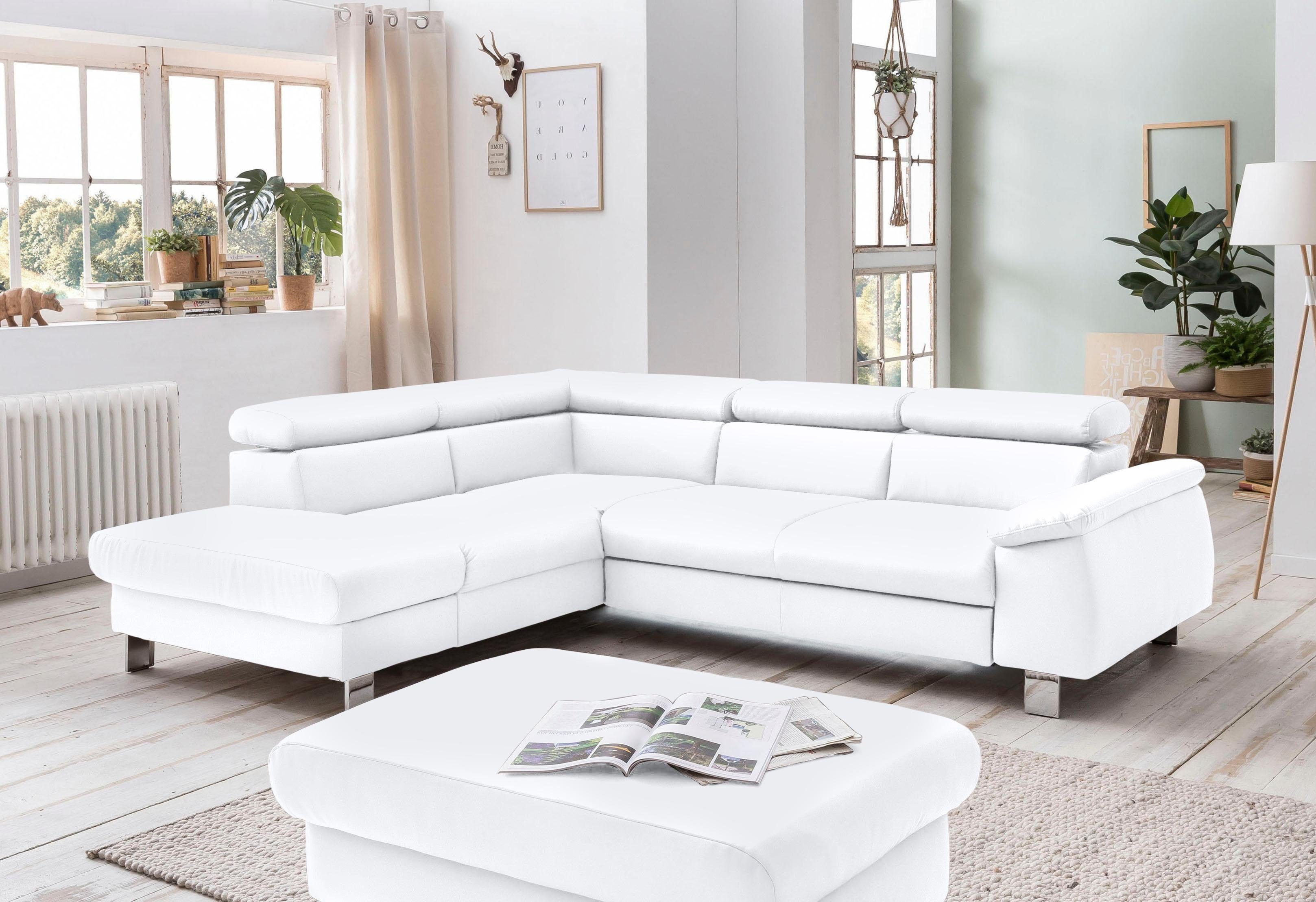 COTTA Ecksofa Komaris L-Form mit Kopfteilverstellung, günstig online kaufen