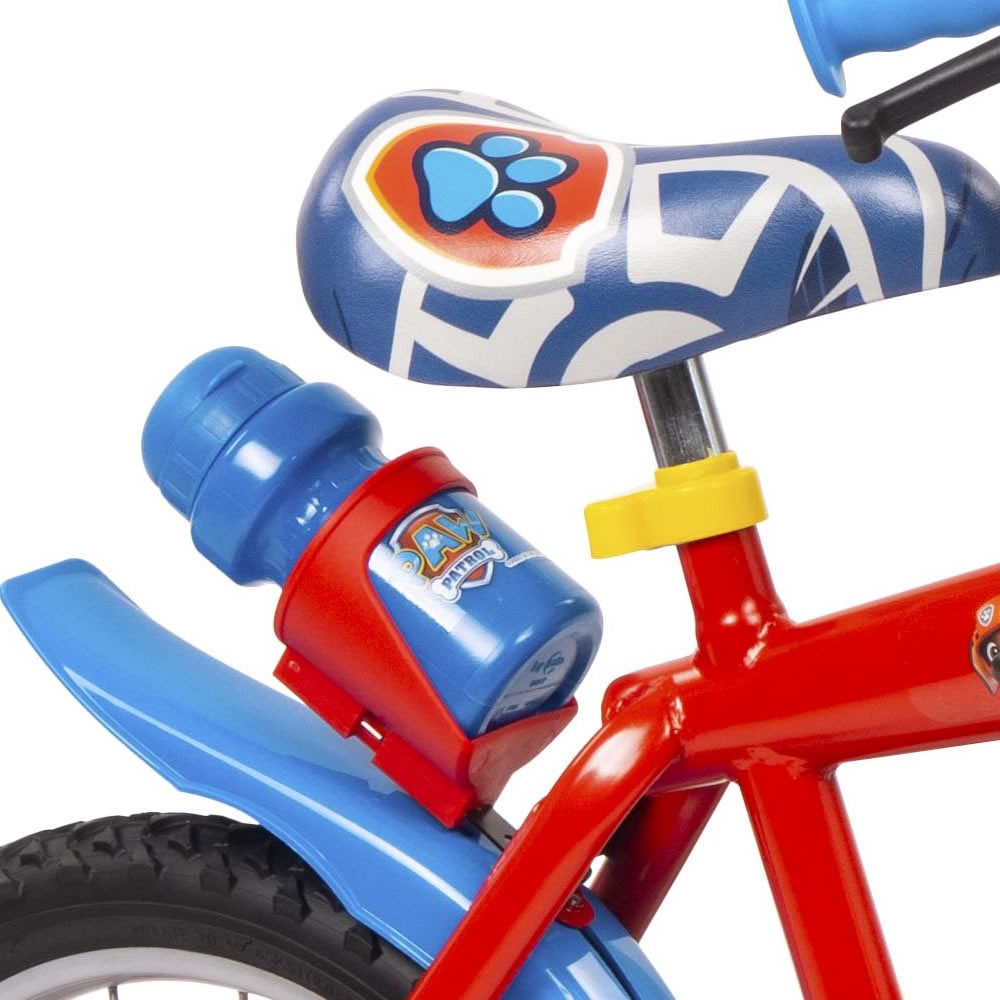 Toimsa Bikes Kinderfahrrad Paw Patrol Fahrrad – 12/14/16 Zoll mit Stützrädern Trinkflasche, 1 Gang, Kettenschutz, Schutzbleche, Stützräder, Trinkflasche